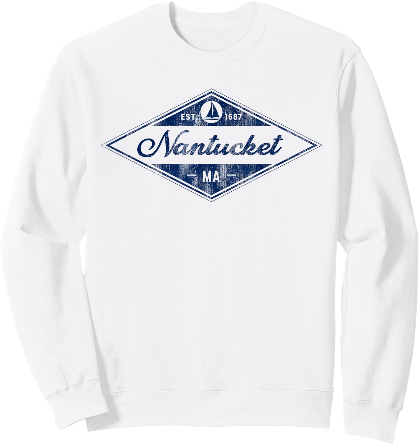 Nantucket Island Massachusetts Souvenir Sweatshirt - Sweatshirt | White