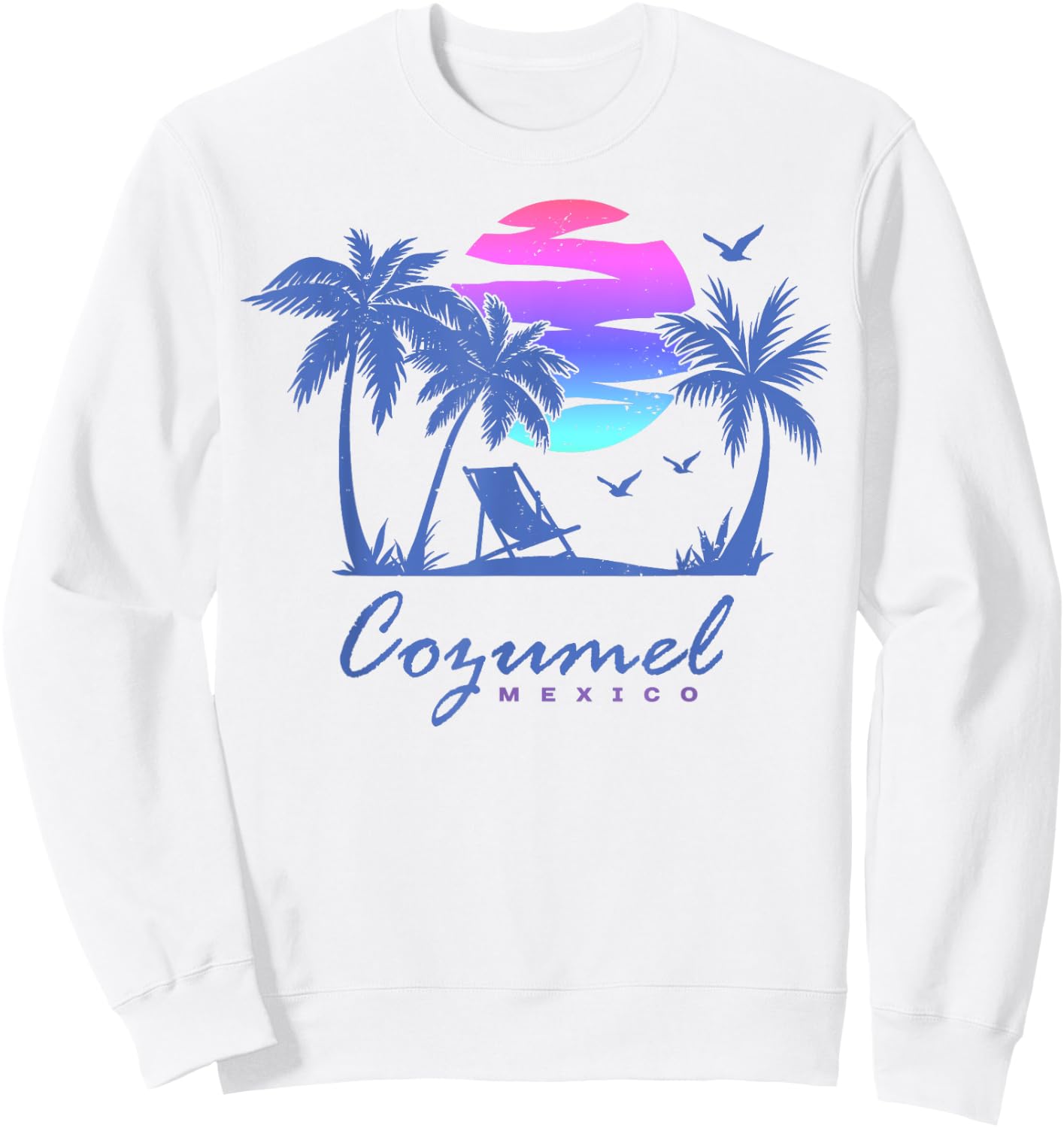 COZUMEL Mexico Beach Vacation Spring Break Honeymoon Vintage Sweatshirt - Sweatshirt | White