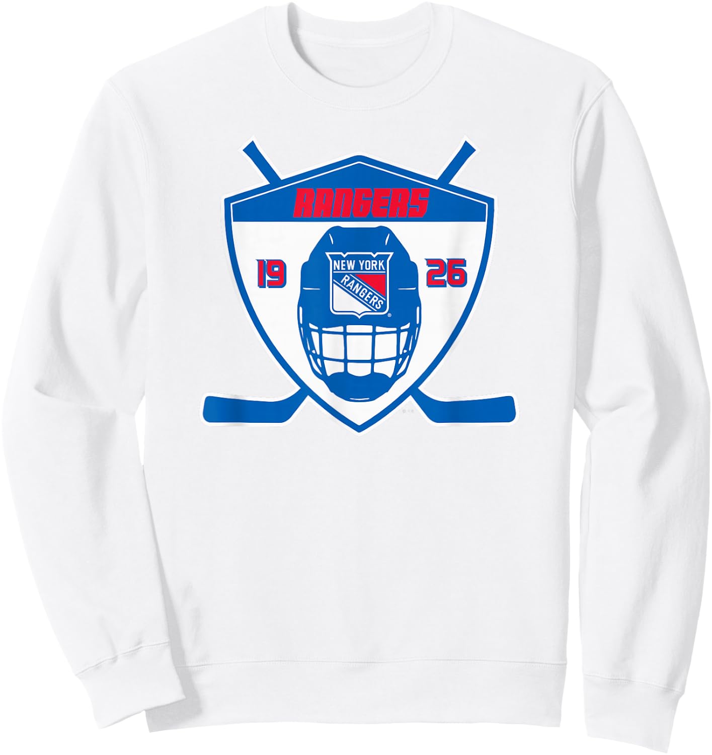 New York Rangers Shield Officially Licensed Sweatshirt - Sweatshirt | White