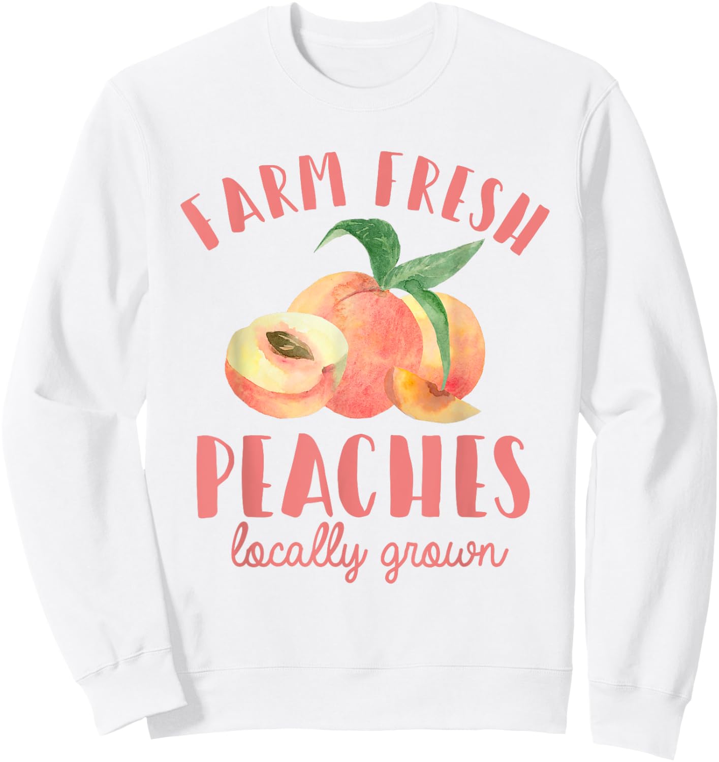 Peach Picking Farm Fresh Peaches Farmer For Kids Girls Women Sweatshirt - Sweatshirt | White