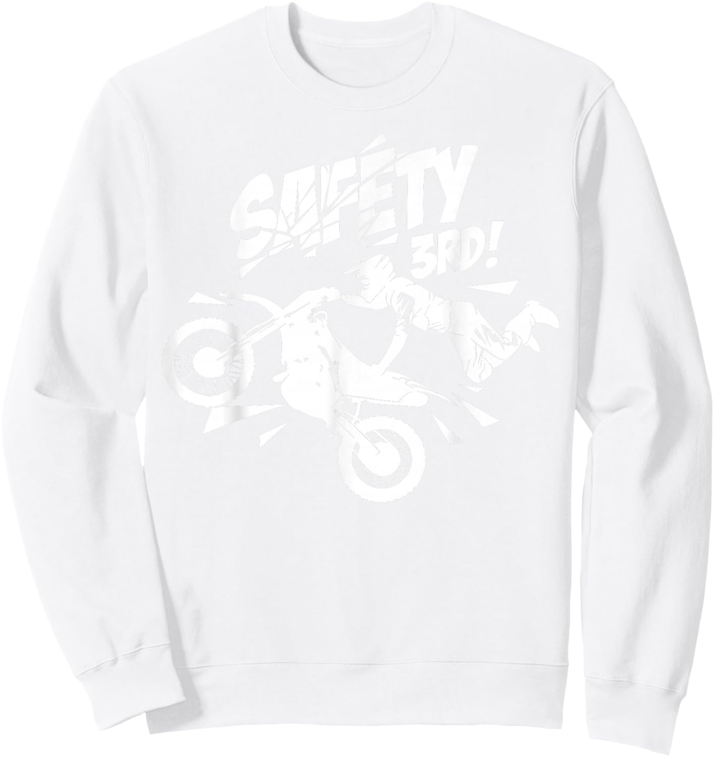 Cool Motorbike Safety 3rd Shirt - Get Your 1st Present! Sweatshirt - Sweatshirt | White