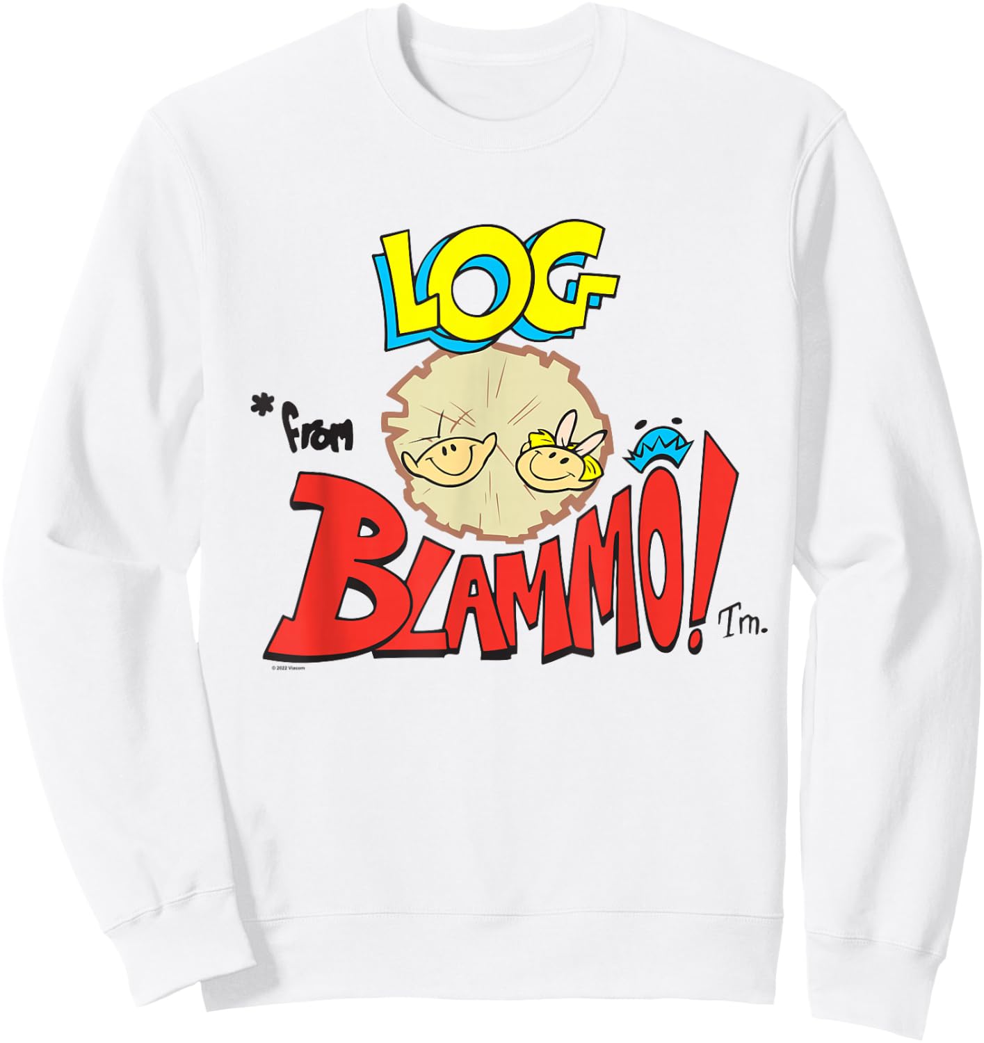 Ren & Stimpy Log From Blamo Sweatshirt - Sweatshirt | White