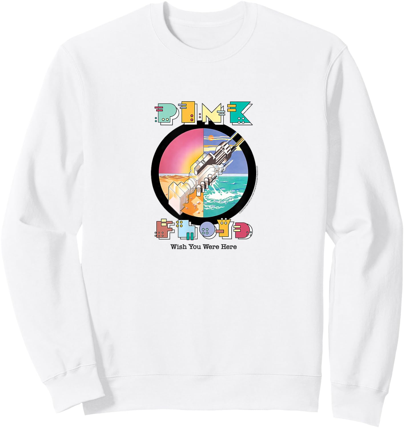 Pink Floyd - Wish You Were Here Robot Handshake Sweatshirt - Sweatshirt | White
