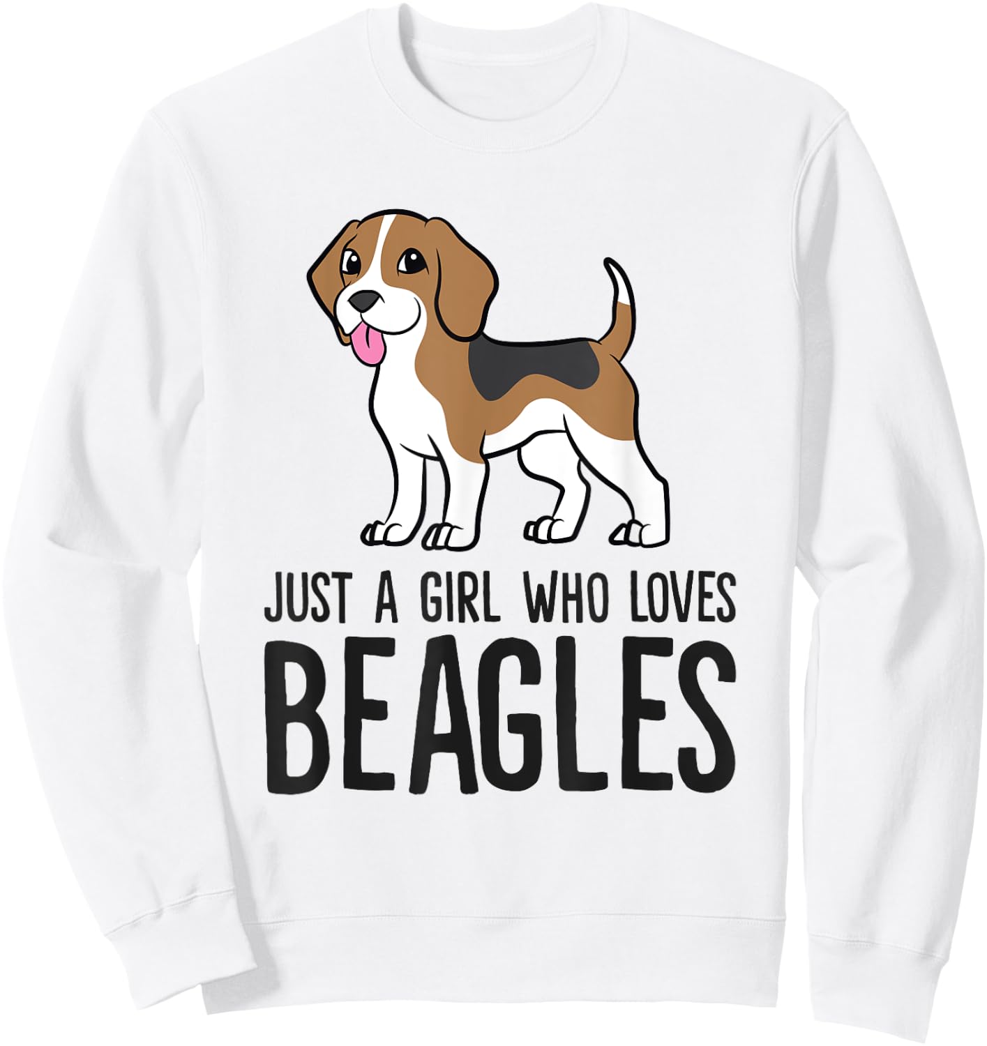 Just a Girl Who Loves Beagles Sweatshirt - Sweatshirt | White