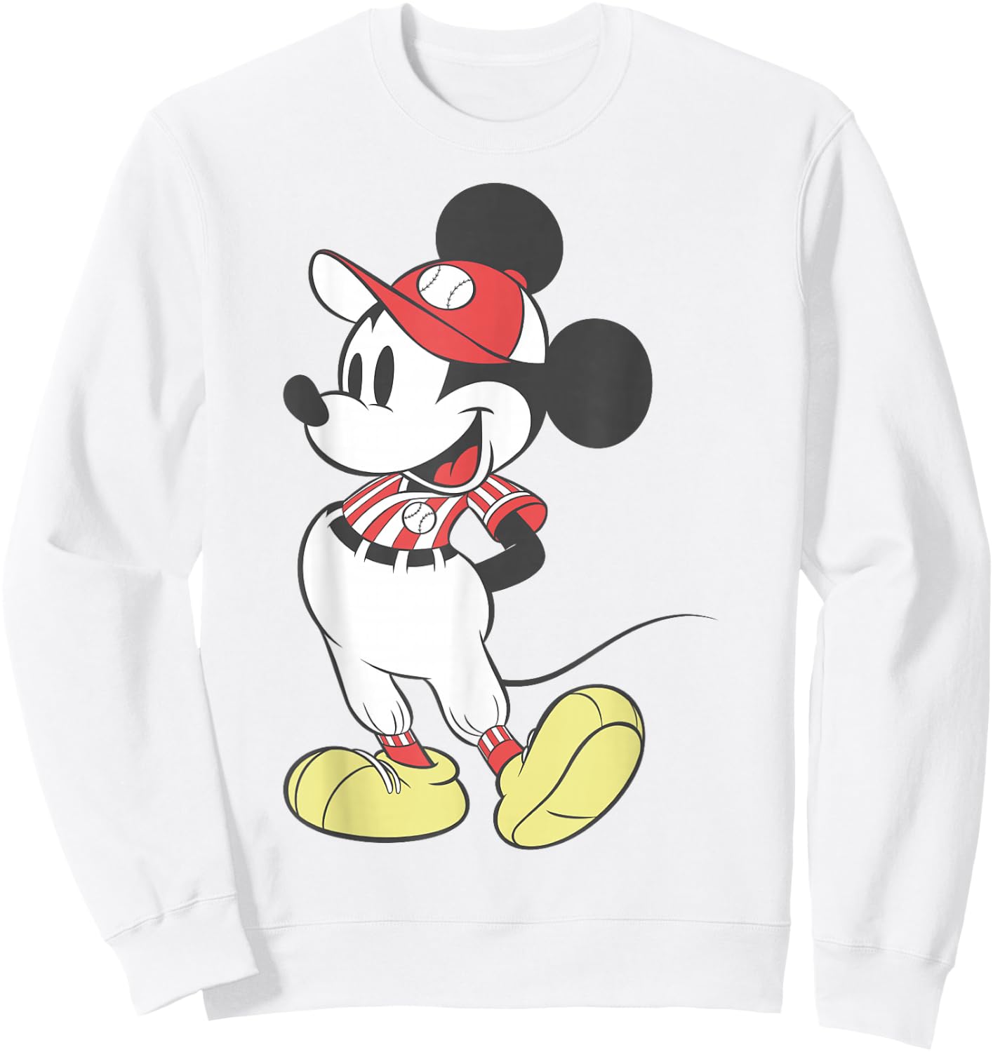 Disney Mickey Mouse Baseball Outfit Sweatshirt - Sweatshirt | White