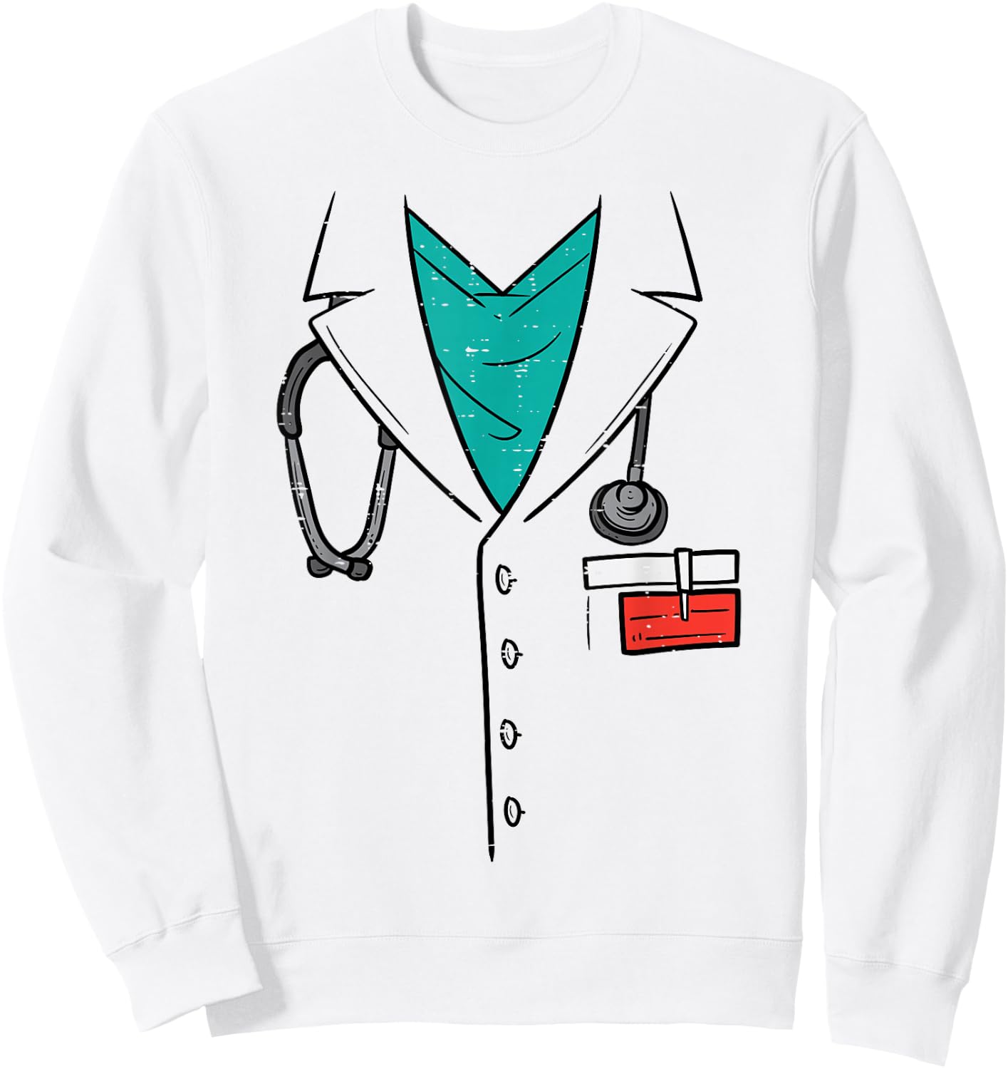 Doctor Physician Costume Funny Halloween Men Boys Kids Sweatshirt - Sweatshirt | White