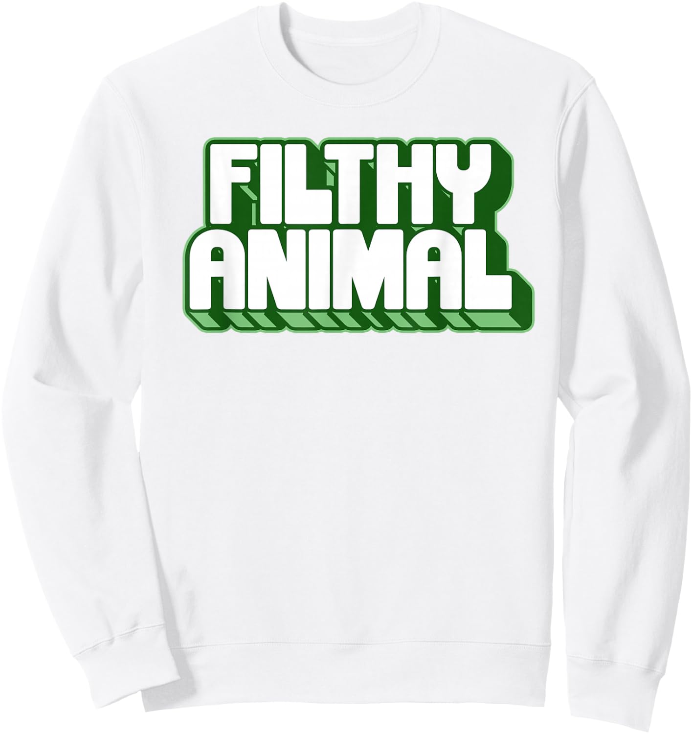 Filthy Animal Funny Xmas Holiday Minimalist Graphic Sweatshirt - Sweatshirt | White
