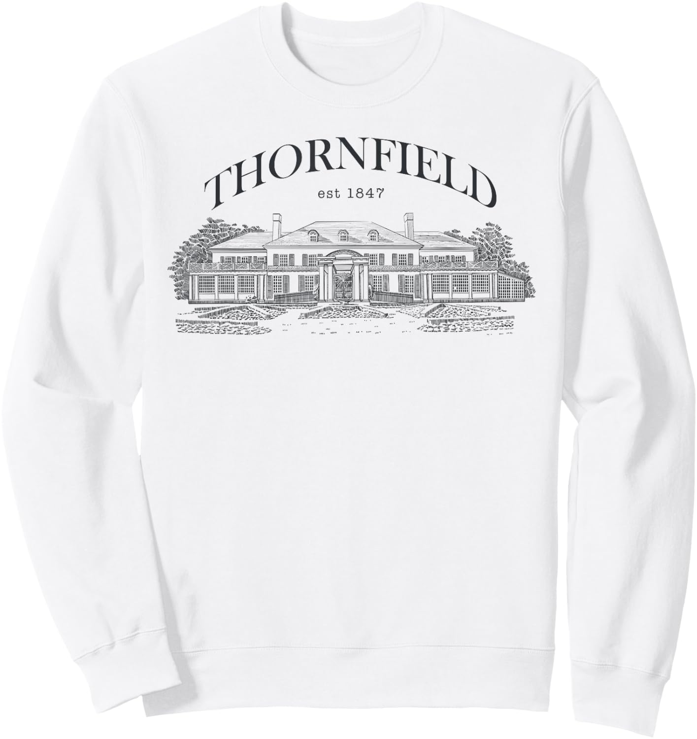 Jane Eyre & Mr Rochester, Thornfield Hall, Charlotte Bronte Sweatshirt - Sweatshirt | White