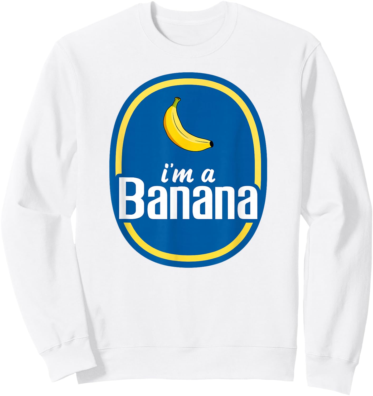I'm A Banana Costume Halloween Fruit Sticker Yellow Funny Small Sweatshirt - Sweatshirt | White