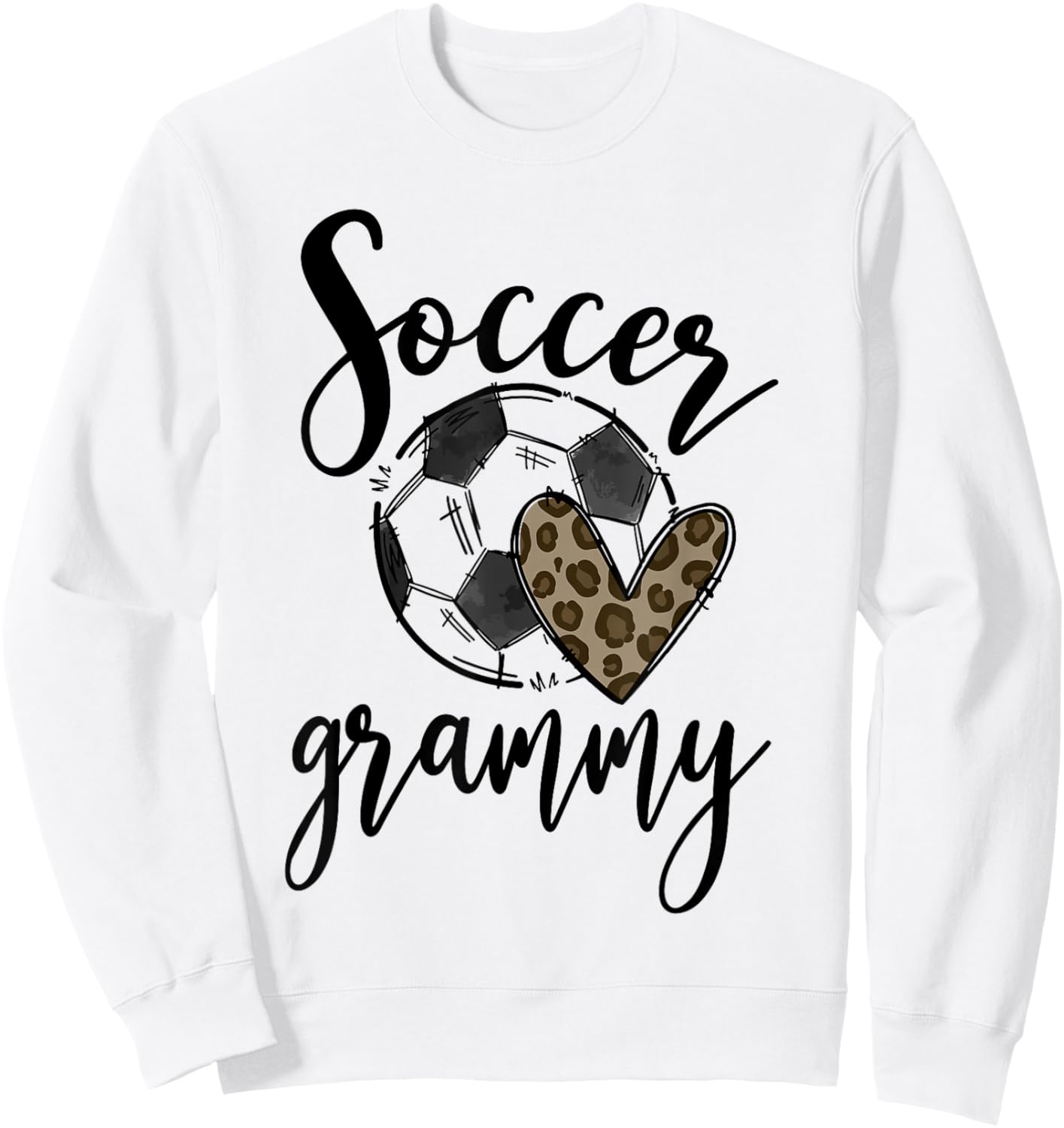 Soccer Grammy Leopard Funny Soccer Sweatshirt - Sweatshirt | White
