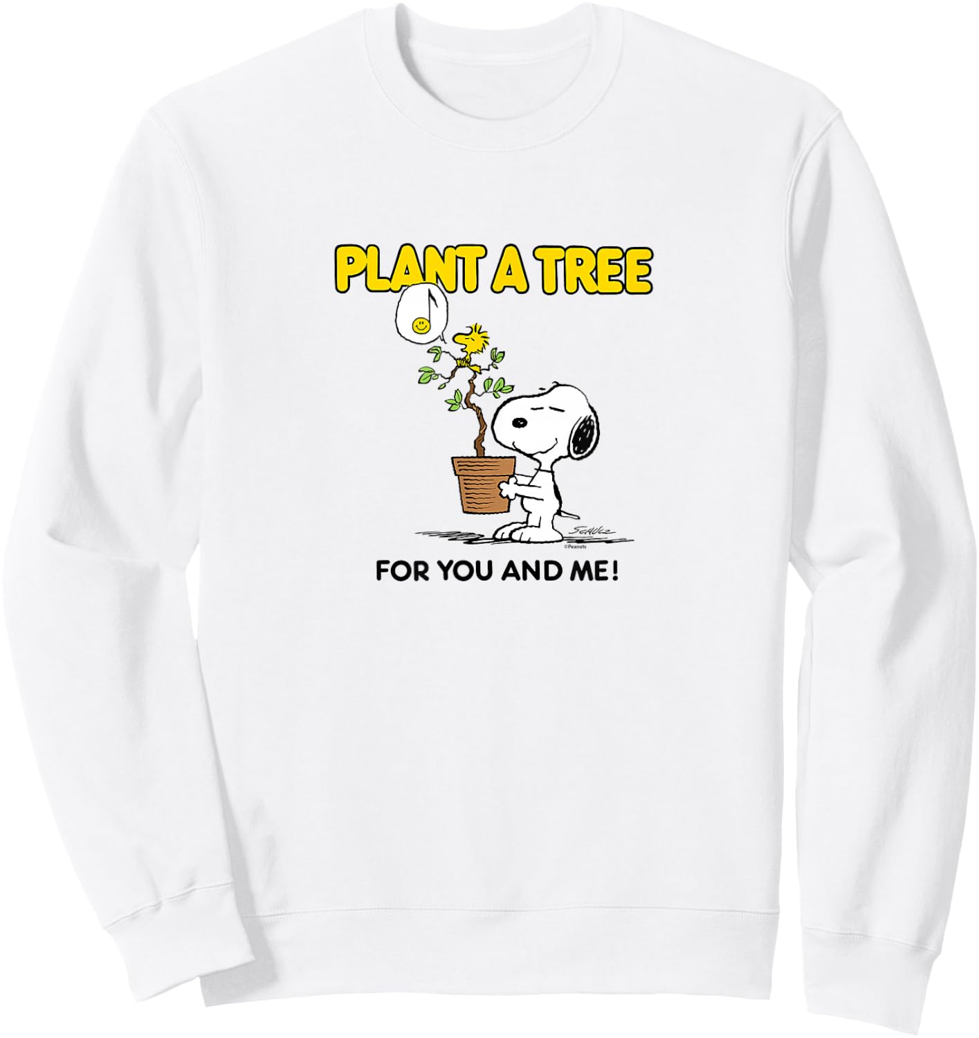 Peanuts - Earth Day Snoopy Plant A Tree for You and Me Sweatshirt - Sweatshirt | White
