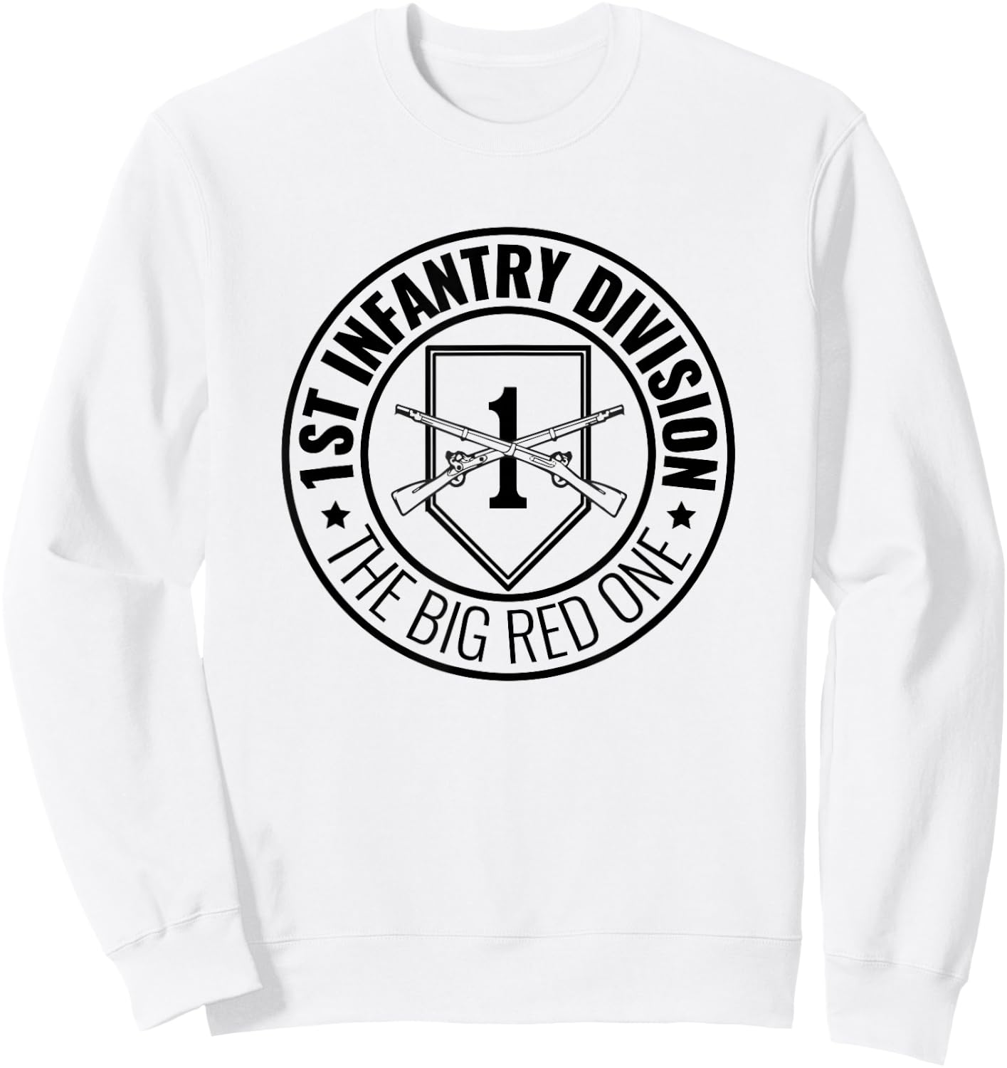 Big Red One 1st Infantry Division T Shirt 20556 Sweatshirt - Sweatshirt | White