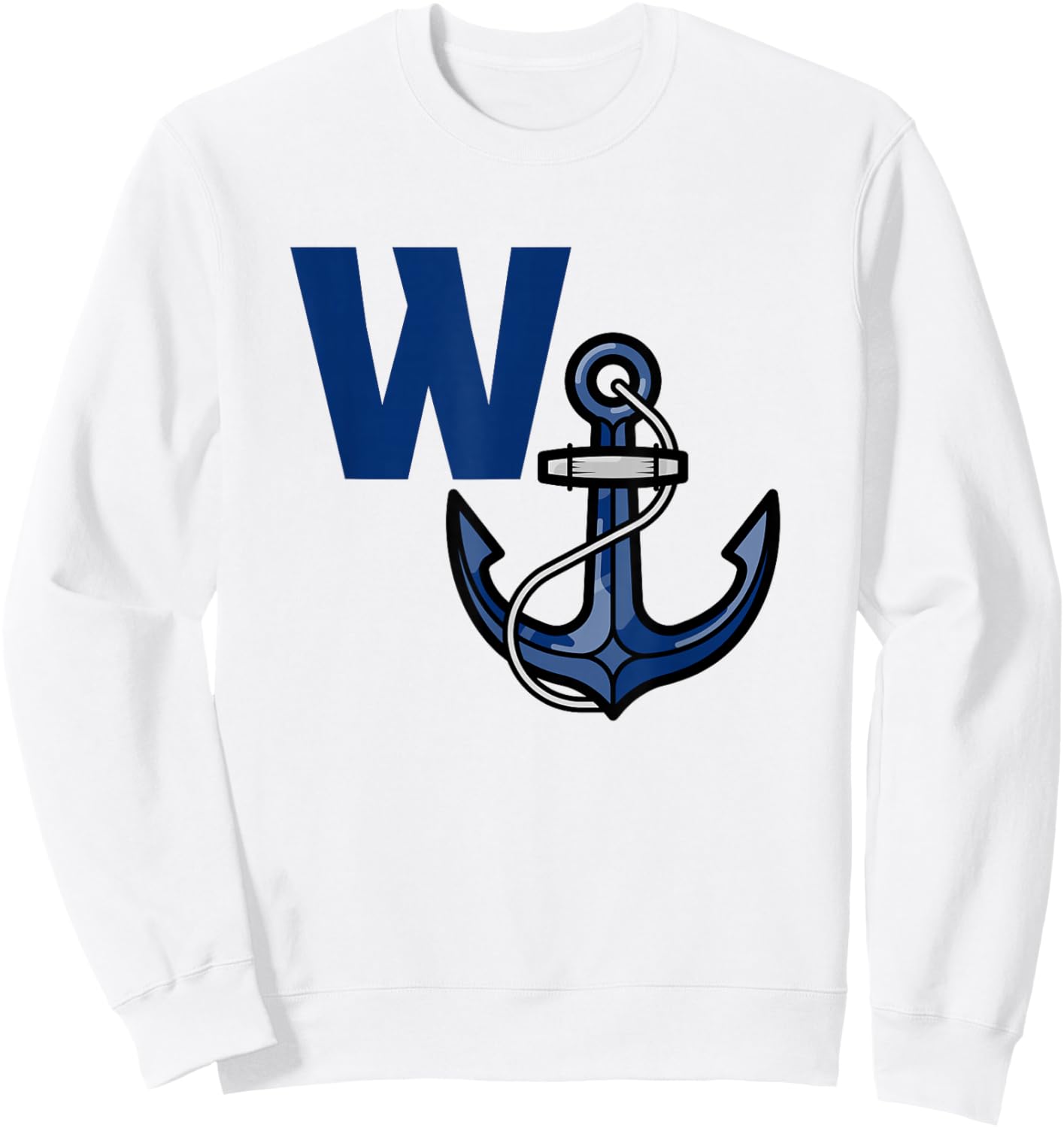 W Anchor - Wanker - Funny Sweatshirt - Sweatshirt | White