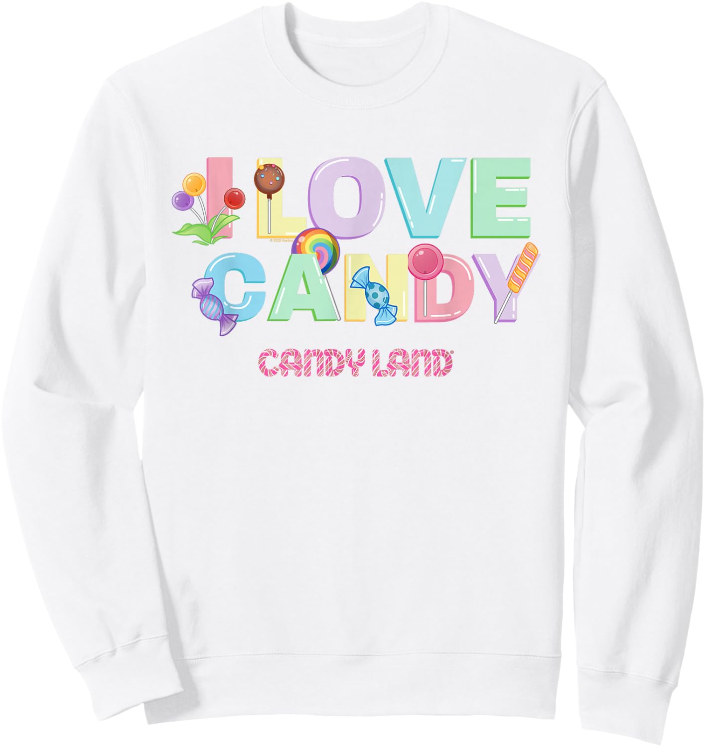 Candy Land I Love Candy Sweatshirt - Sweatshirt | White