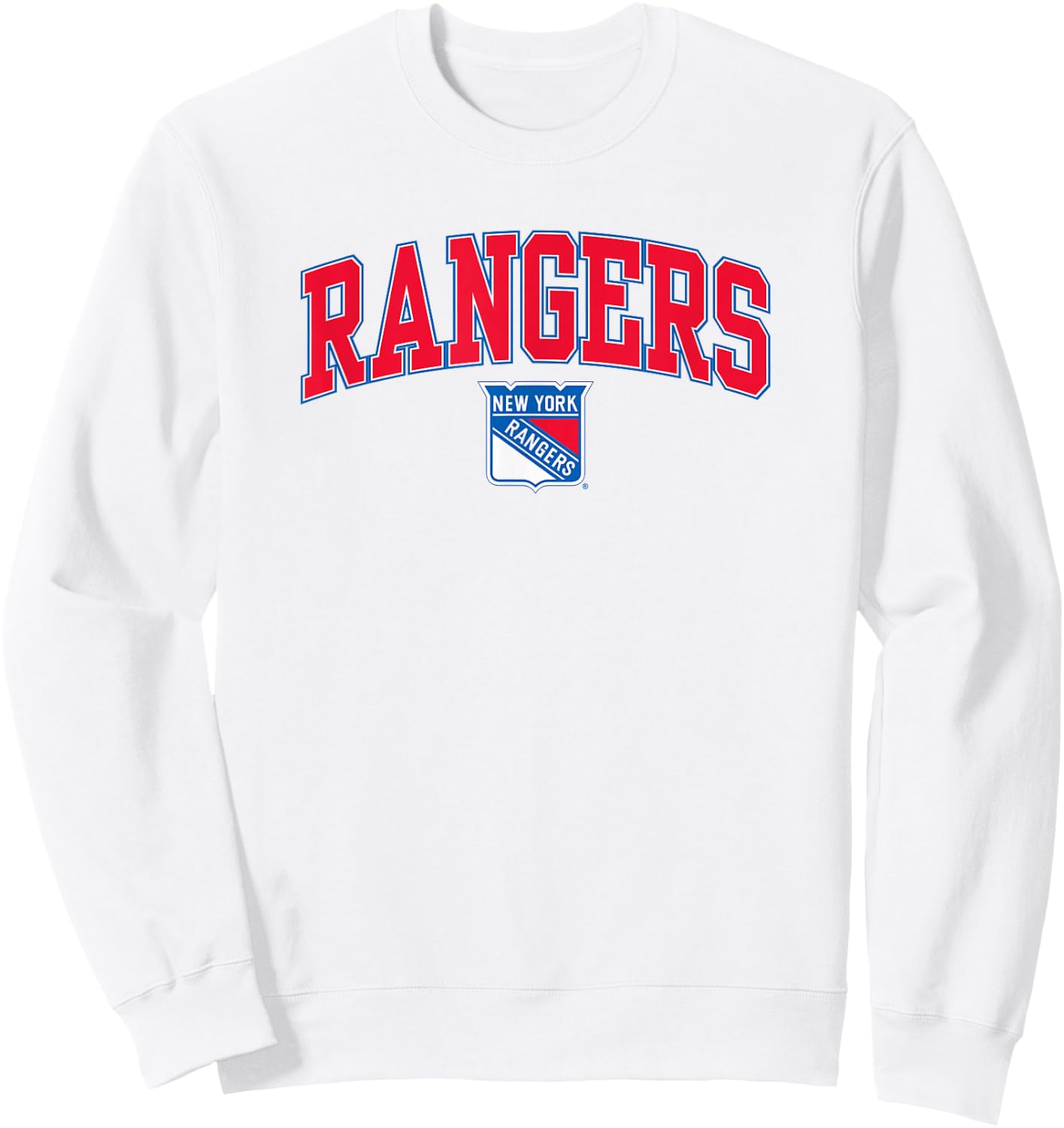 New York Rangers Arch Over Gray Officially Licensed Sweatshirt - Sweatshirt | White