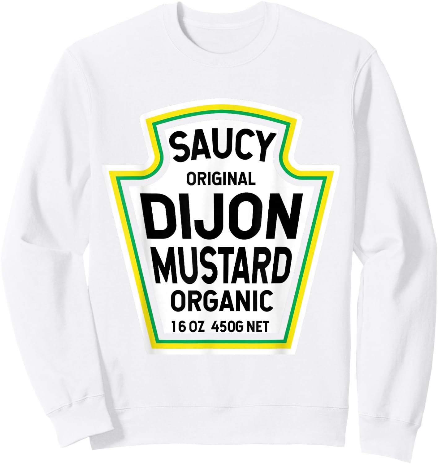 Dijon Mustard Easy Halloween Costume Matching Group Couples Sweatshirt - Sweatshirt | White