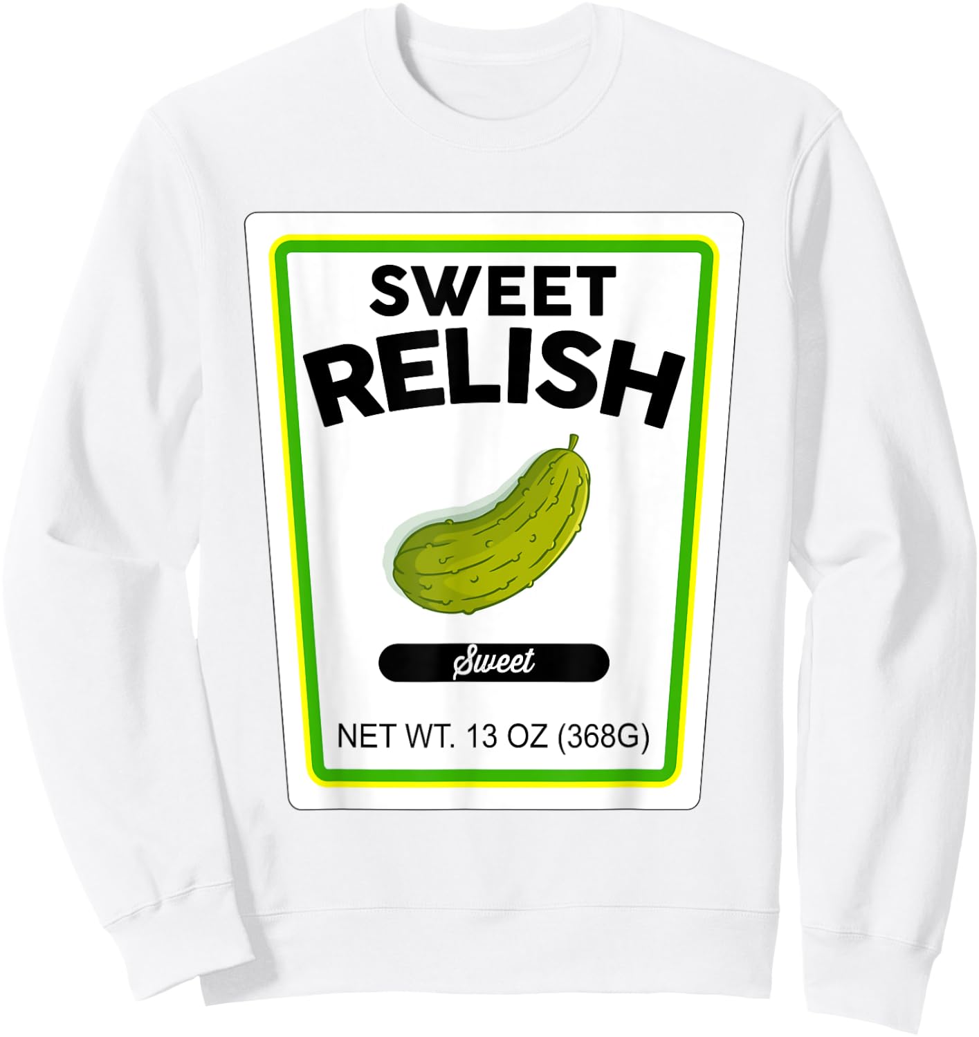 Halloween Matching Costume Sweet Relish Bottle Label Sweatshirt - Sweatshirt | White