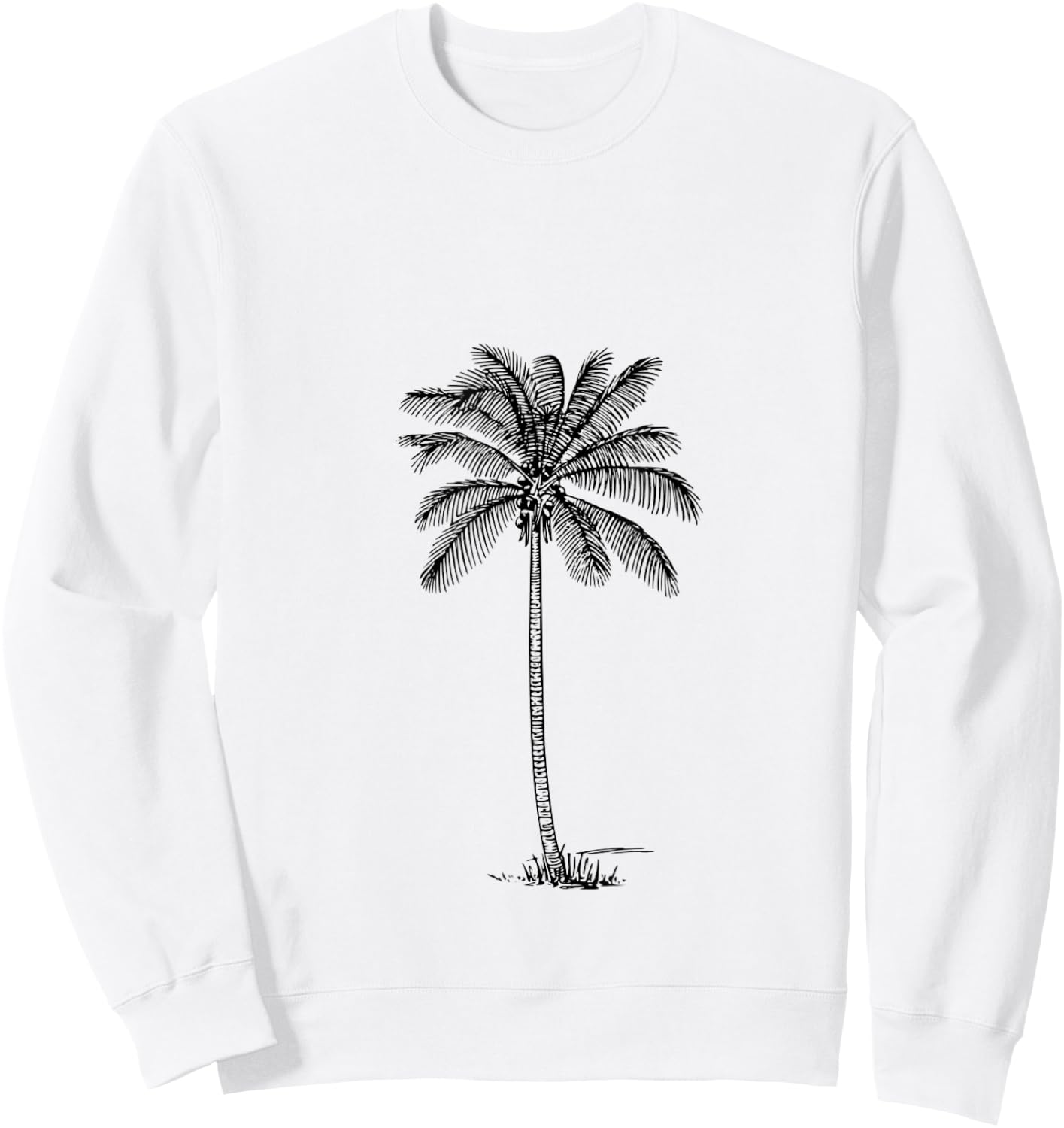 Coconut Palm Tree Sweatshirt - Sweatshirt | White