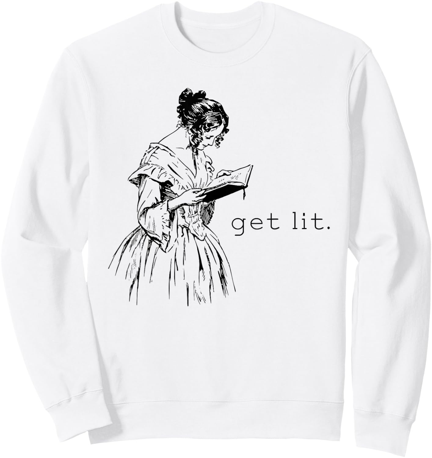 Get Lit for Book Lovers Sweatshirt - Sweatshirt | White