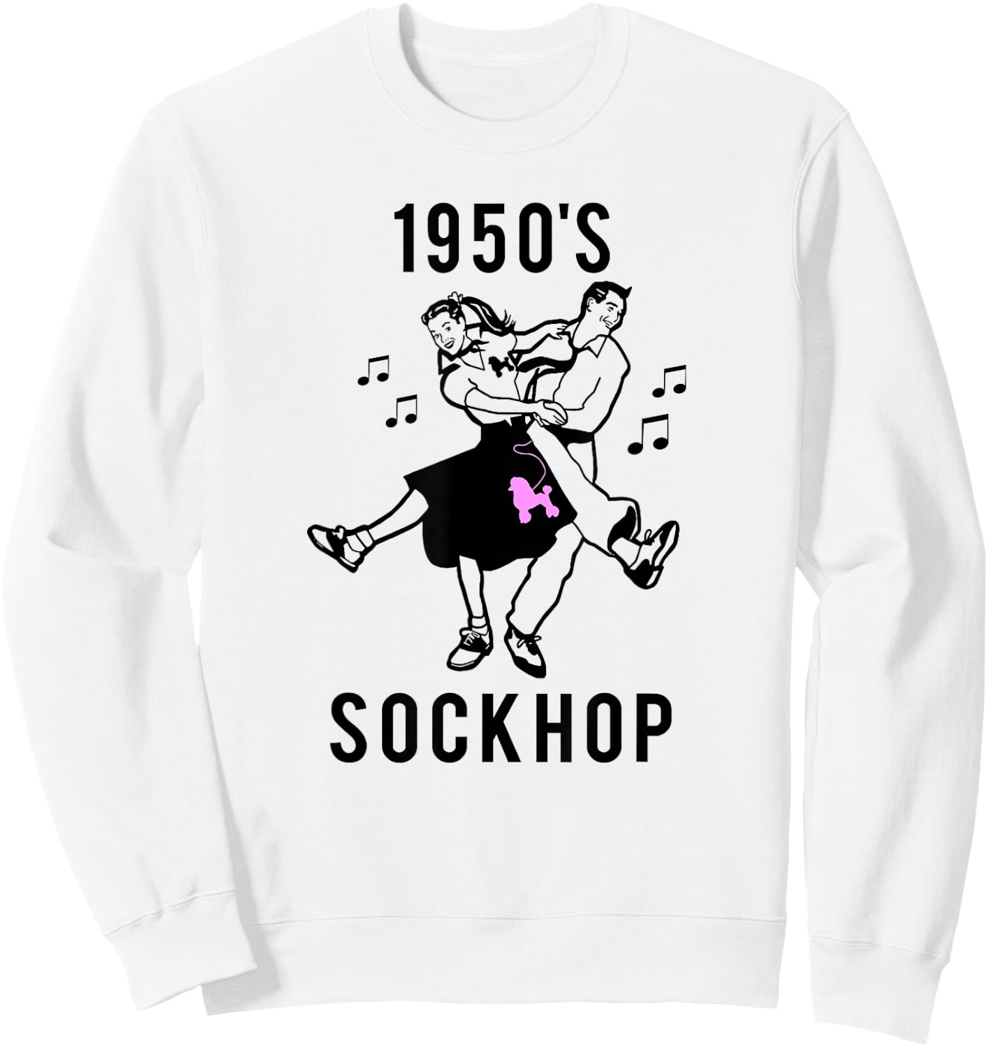 Retro 1950s Sock Hop Poodle Skirt Design 1950's Style Sweatshirt - Sweatshirt | White