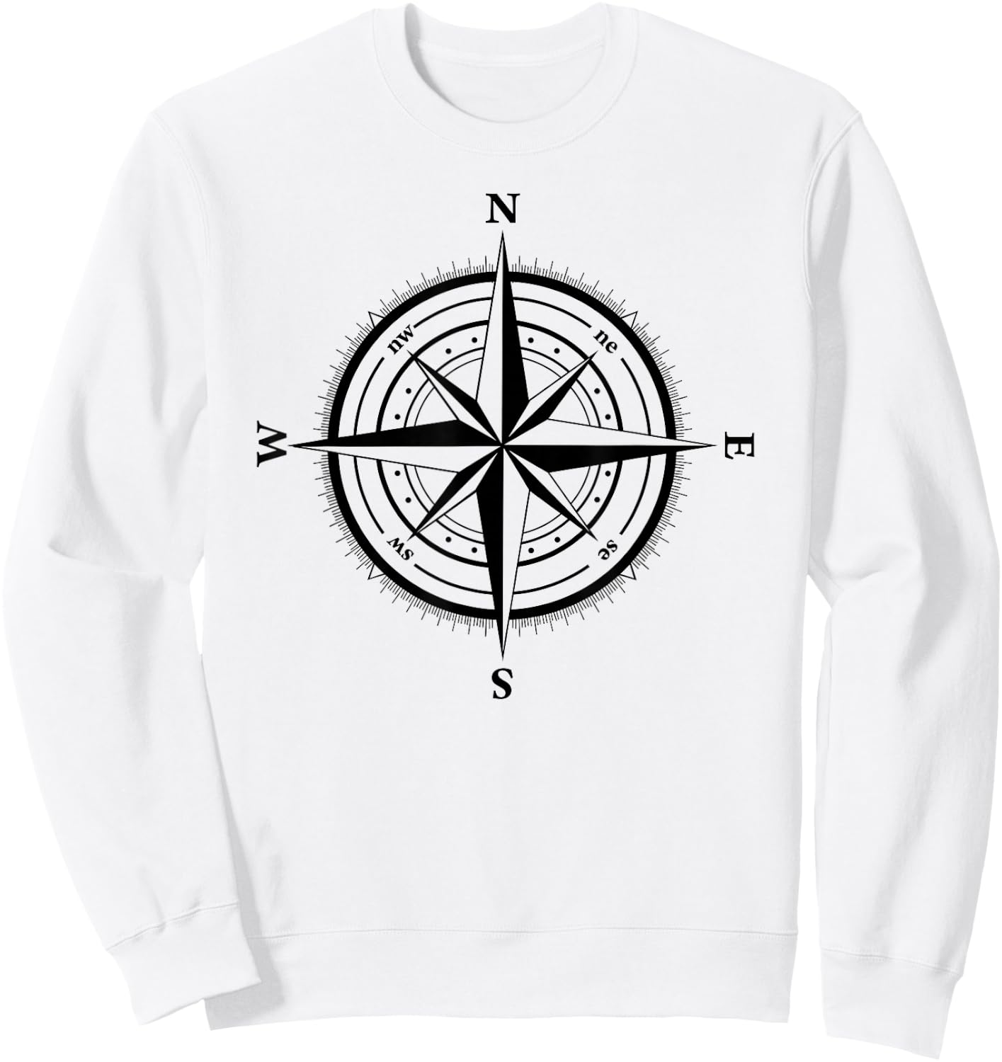 Nautical Compass Sweatshirt - Sweatshirt | White