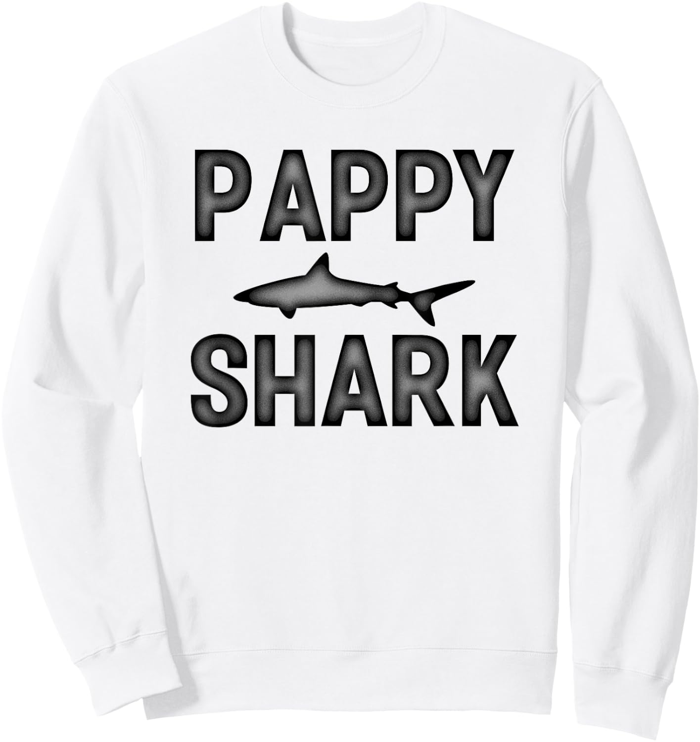 Pappy Shark Grandpa Gift Fishing Lover Present Sweatshirt - Sweatshirt | White