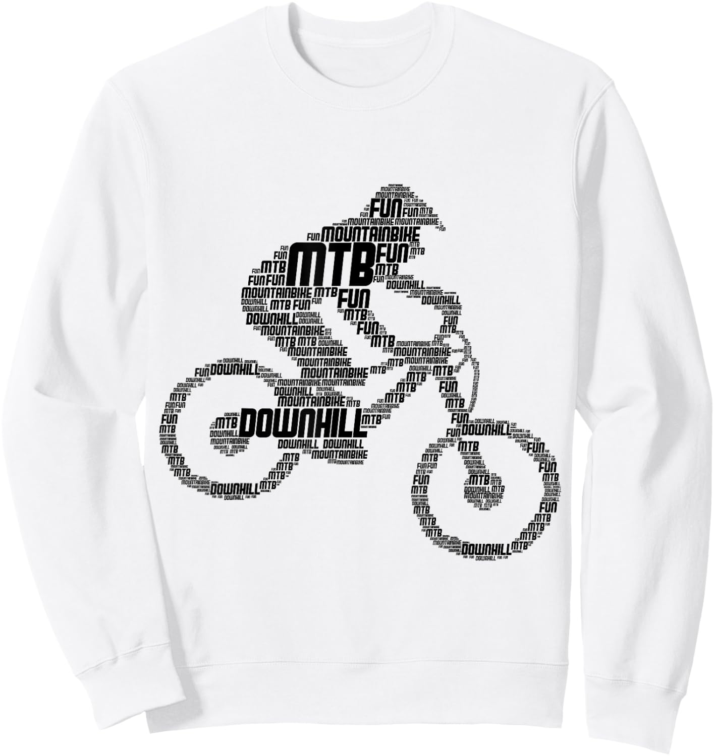 Downhill Mountain Bike Biker MTB Mountain Biker Boys Children Sweatshirt - Sweatshirt | White