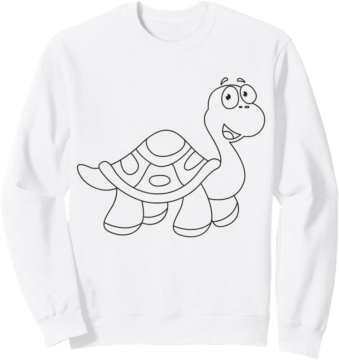 Cute Tortoise Paint & Colour for Kids Sweatshirt - Sweatshirt | White