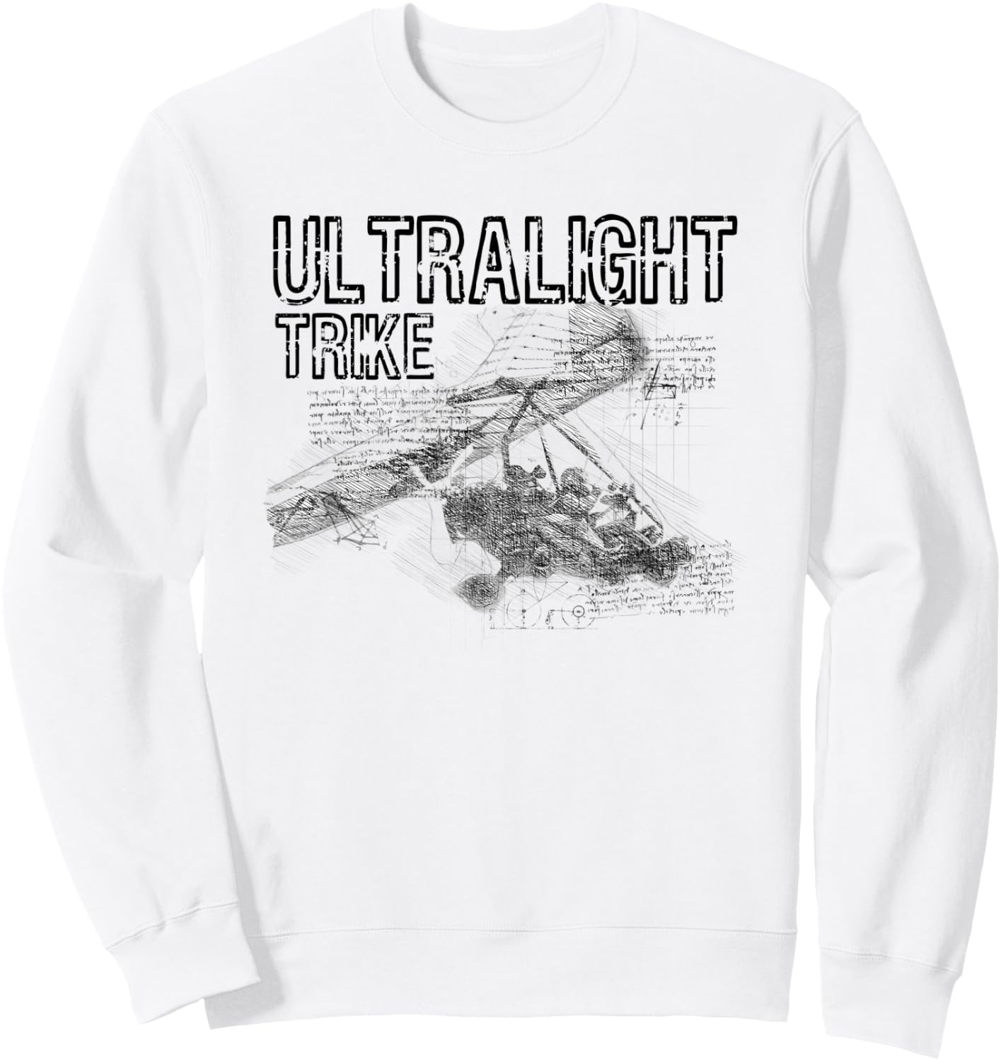 Ultralight Trike Aircraft Microlight Shirt Sweatshirt - Sweatshirt | White
