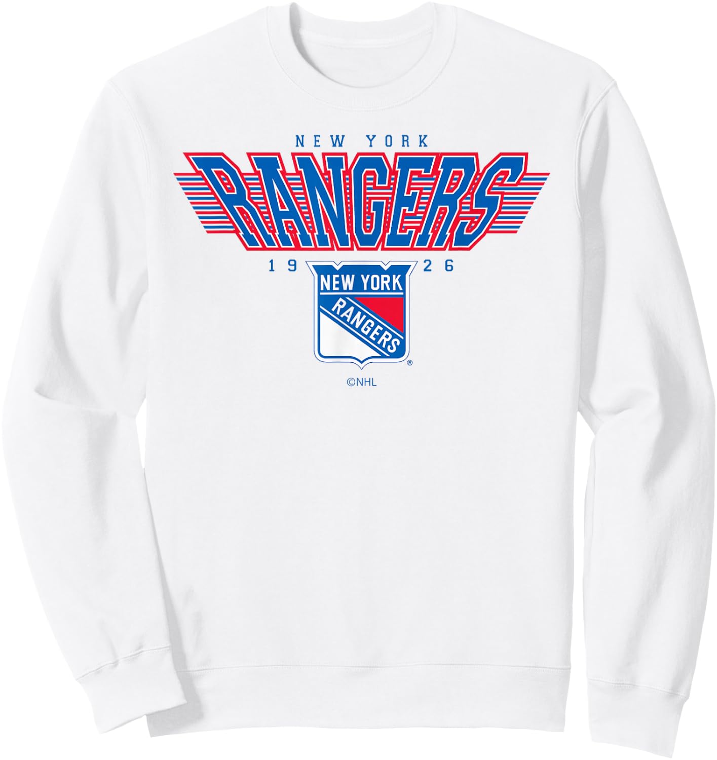 New York Rangers Laser Gray Officially Licensed Sweatshirt - Sweatshirt | White