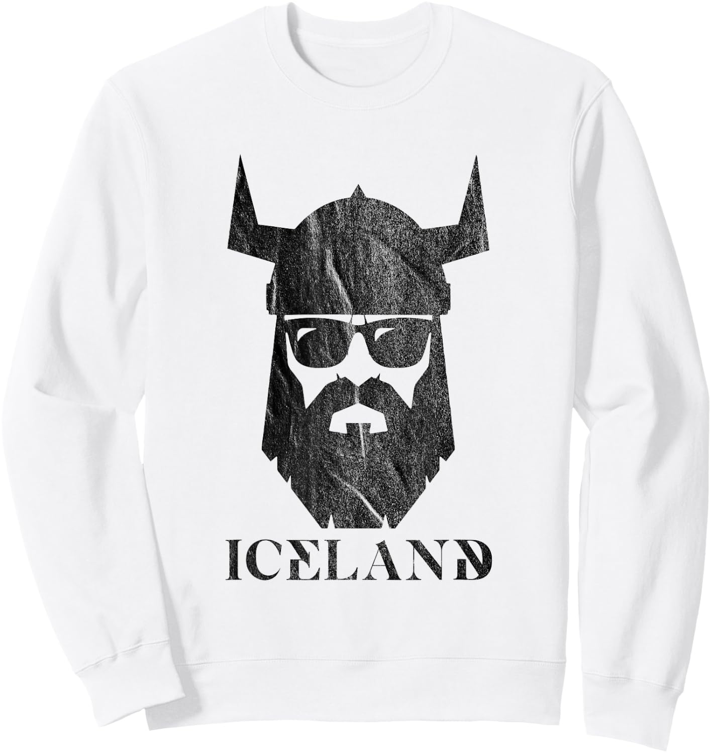 Iceland Shirt with Midnight Sun Viking Sweatshirt - Sweatshirt | White