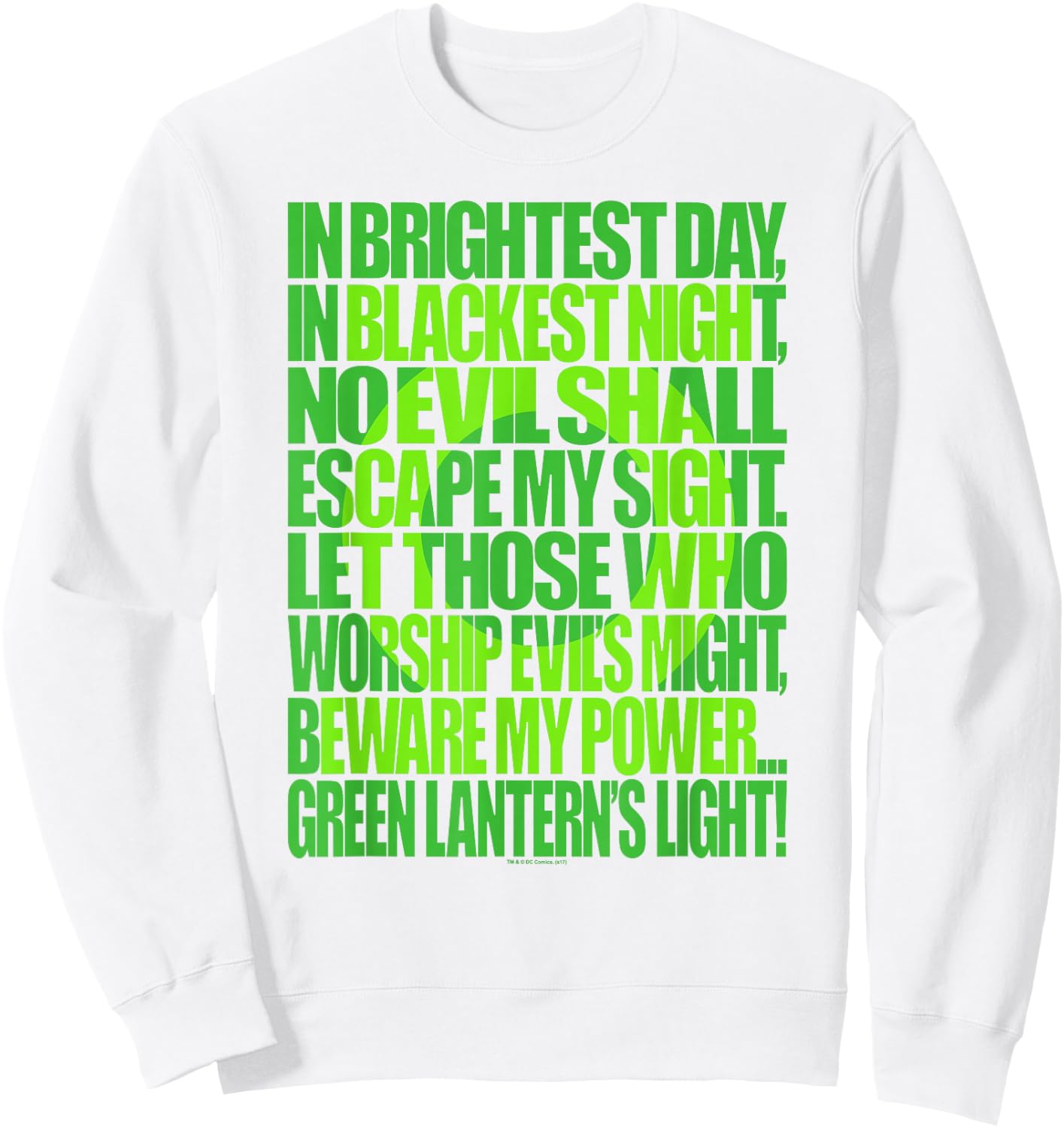 Green Lantern In Brightest Day Oath Sweatshirt - Sweatshirt | White