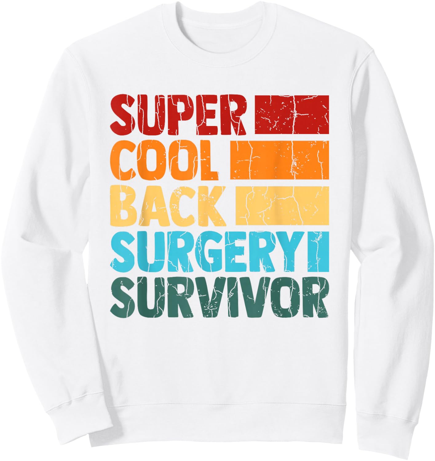 Back Surgery Survivor Funny Scoliosis Spinal Graphic Sweatshirt - Sweatshirt | White