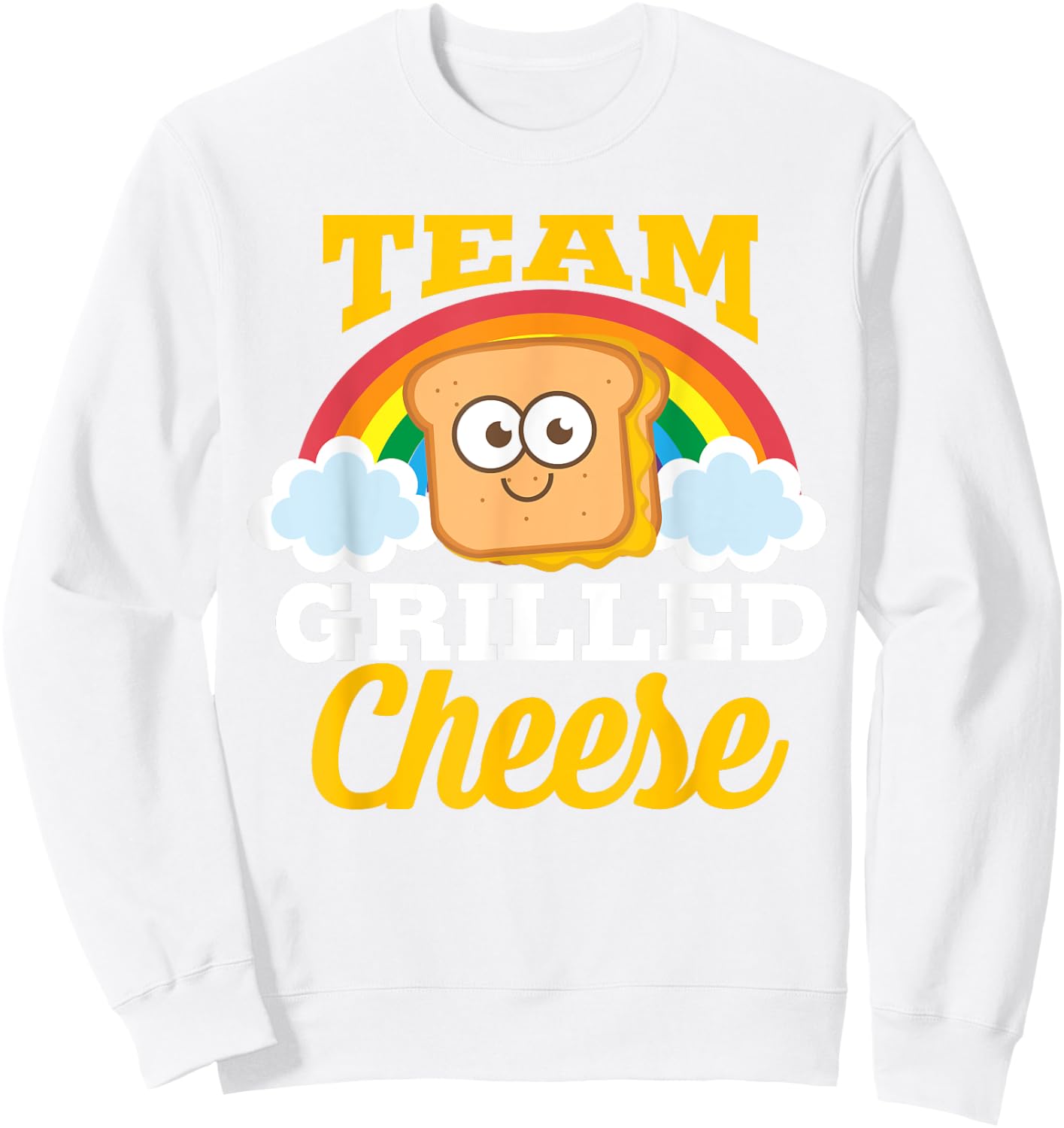 Team Grilled Cheese Shirt | Cute Love Grilled Cheddar Gift Sweatshirt - Sweatshirt | White