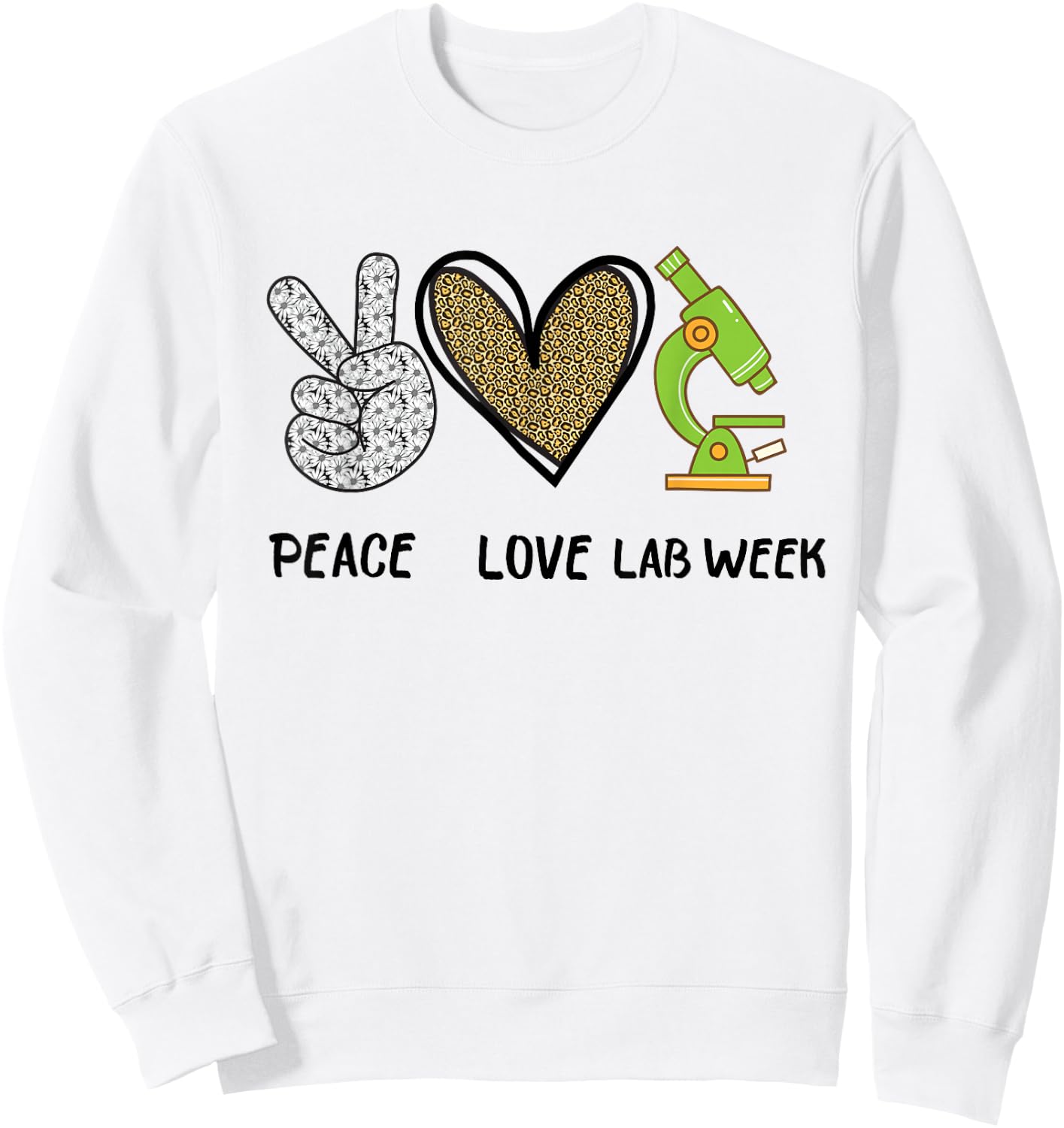 Peach Love Lab Week 2022 Laboratory Tech Technologist Sweatshirt - Sweatshirt | White