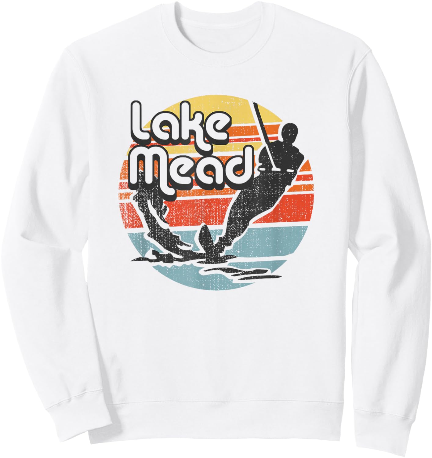 Lake Mead Nevada retro vintage waterskiing Sweatshirt - Sweatshirt | White