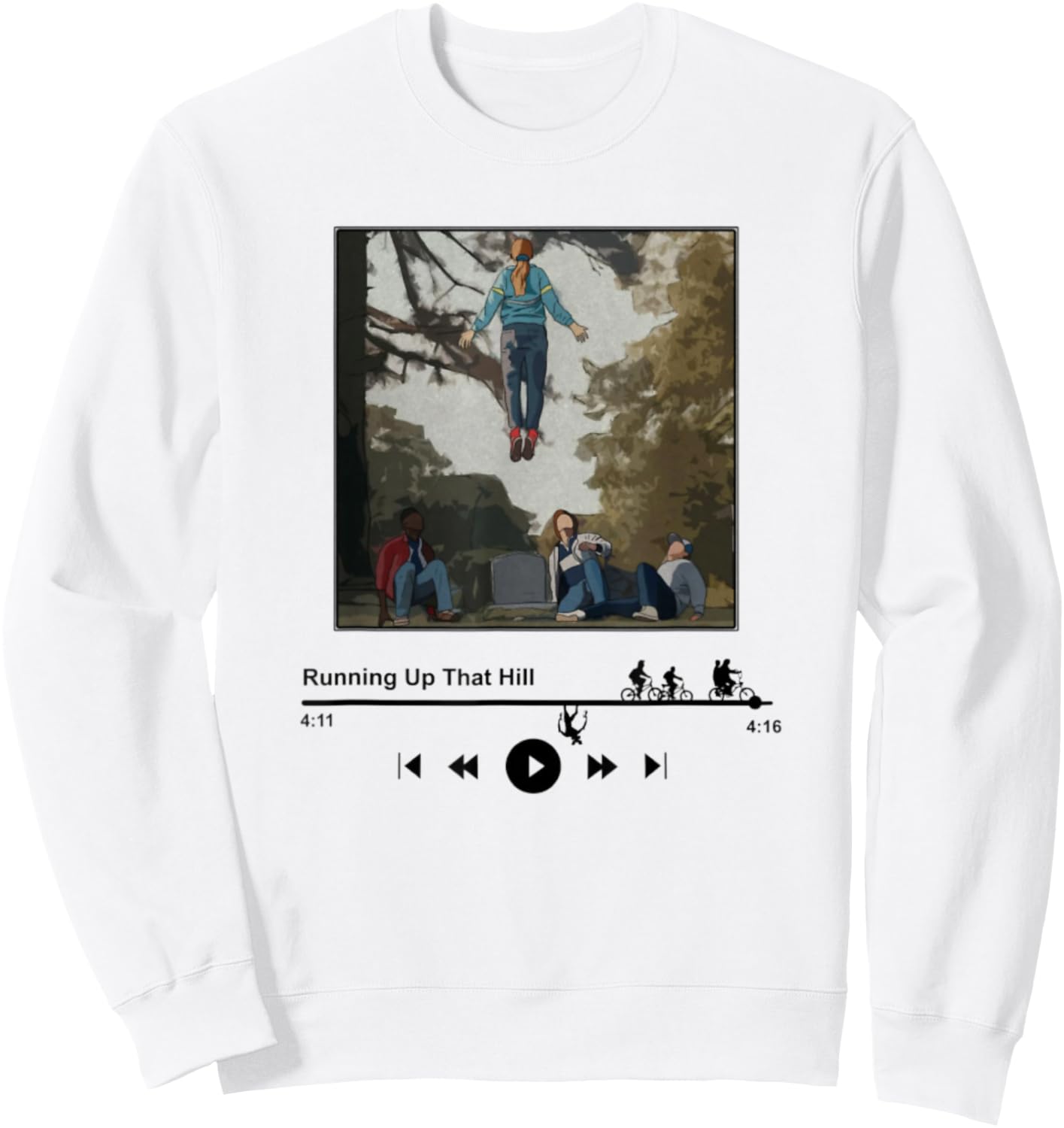 Running Up That Hill Sweatshirt - Sweatshirt | White