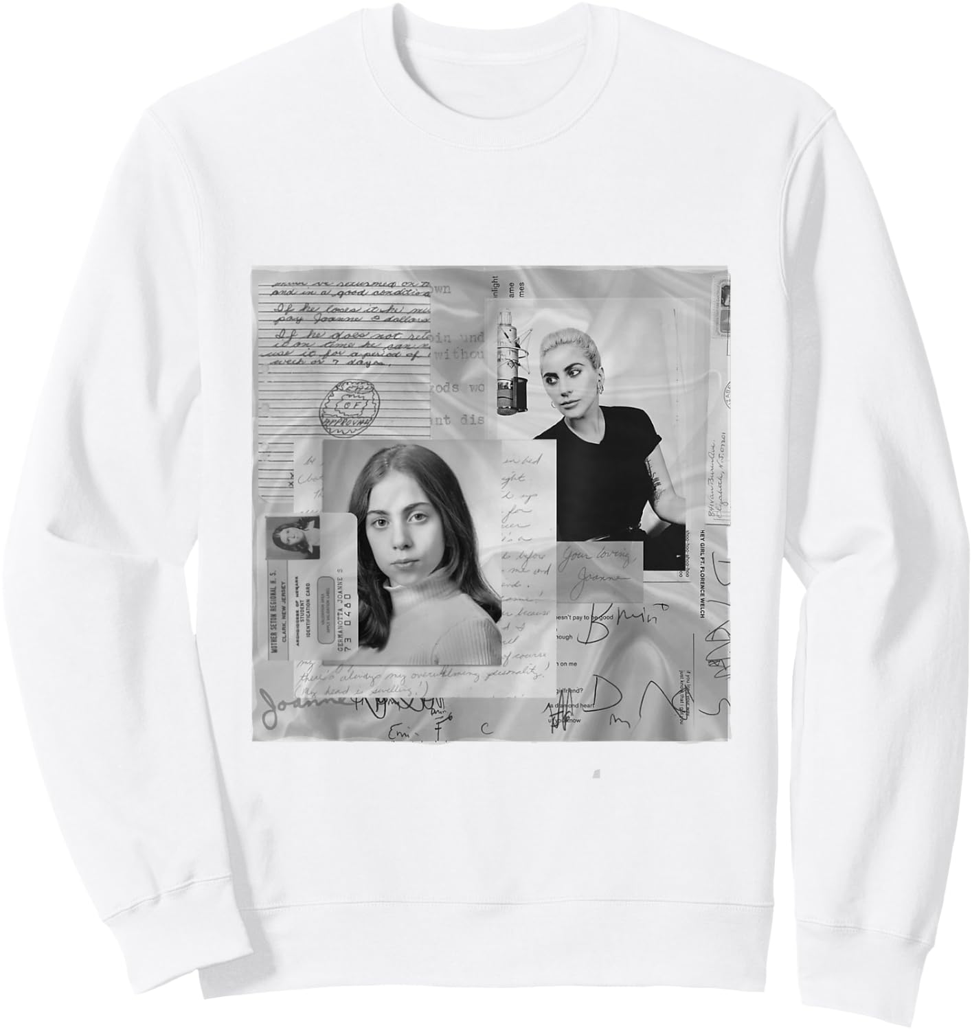 Lady Gaga Official Joanne White Photo Sweatshirt - Sweatshirt | White