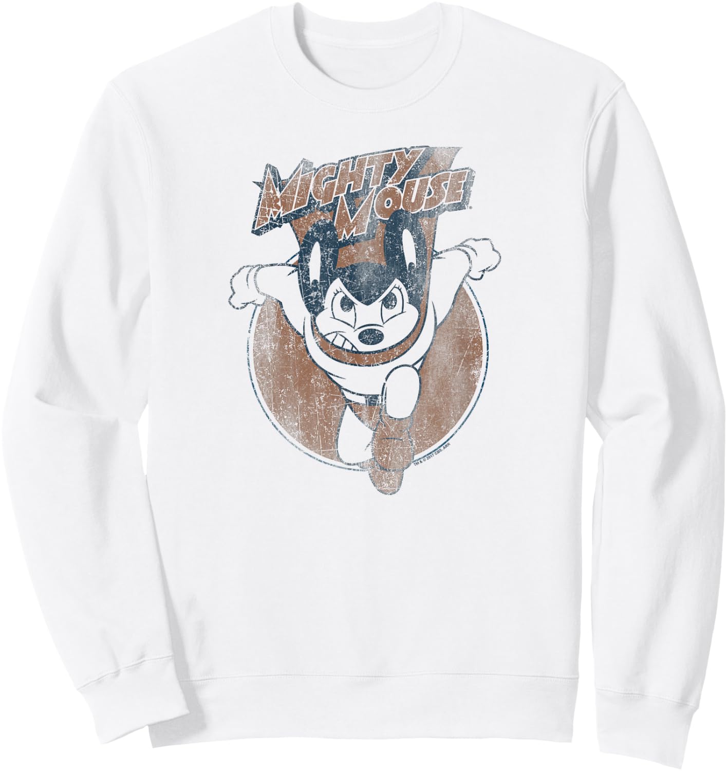 Mighty Mouse Flying With Purpose Sweatshirt - Sweatshirt | White