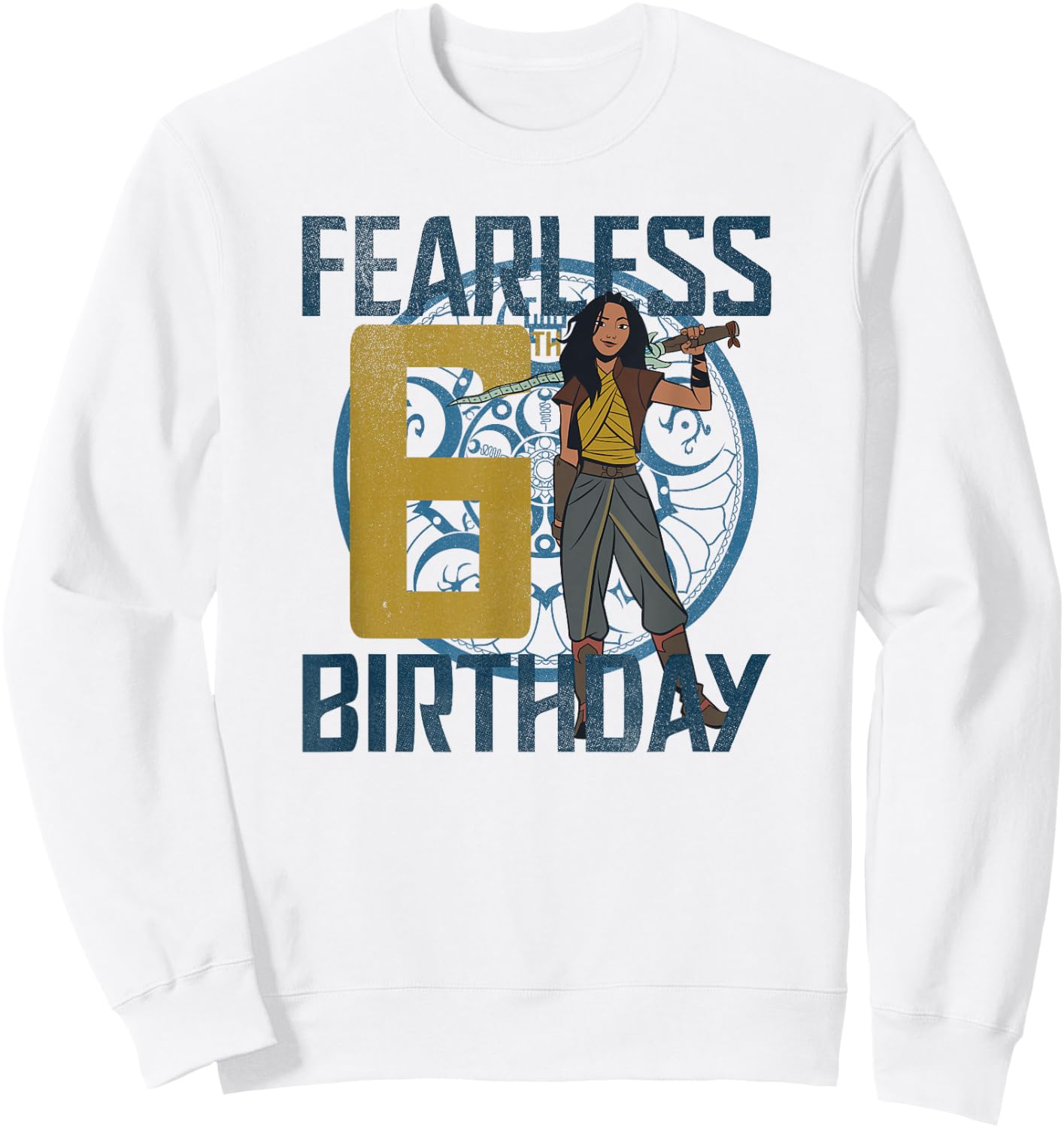 Disney Raya and the Last Dragon Birthday Fearless Sixth Sweatshirt - Sweatshirt | White