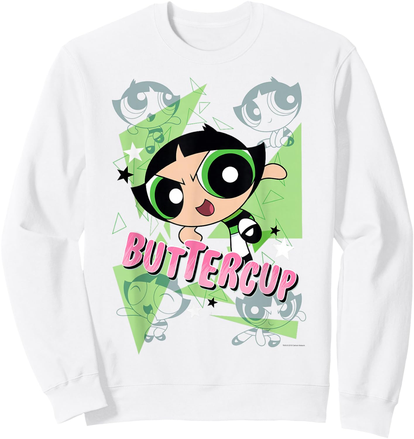 CN The Powerpuff Girls Buttercup Moves Small Sweatshirt - Sweatshirt | White