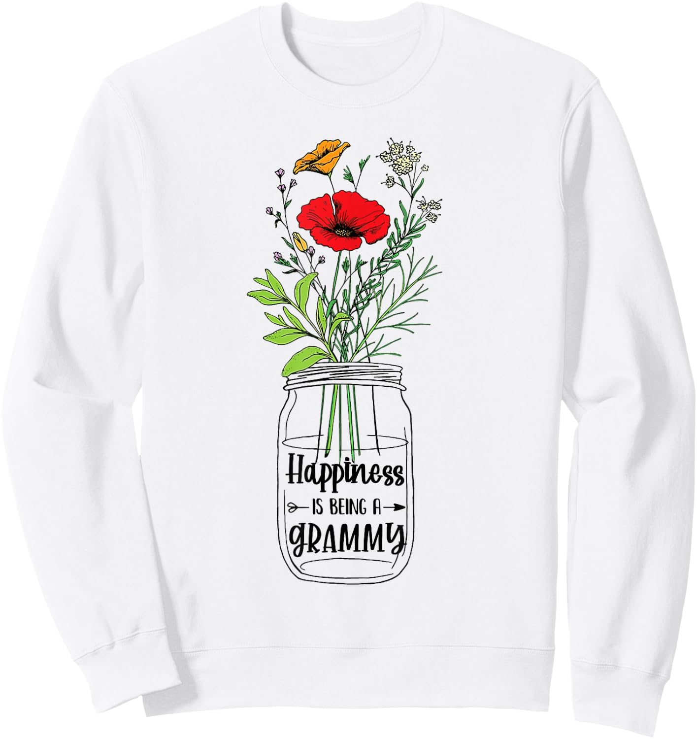 Happiness is being a Grammy Announcement Mothers Day Sweatshirt - Sweatshirt | White