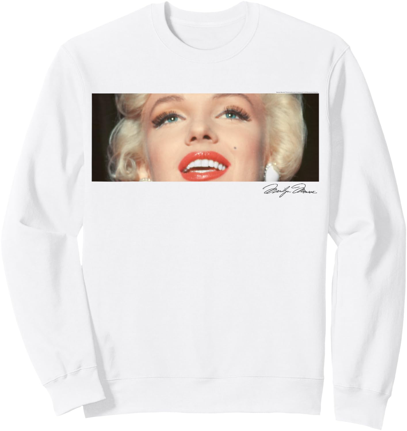 Marilyn Monroe Marilyn Gaze Autograph Sweatshirt - Sweatshirt | White