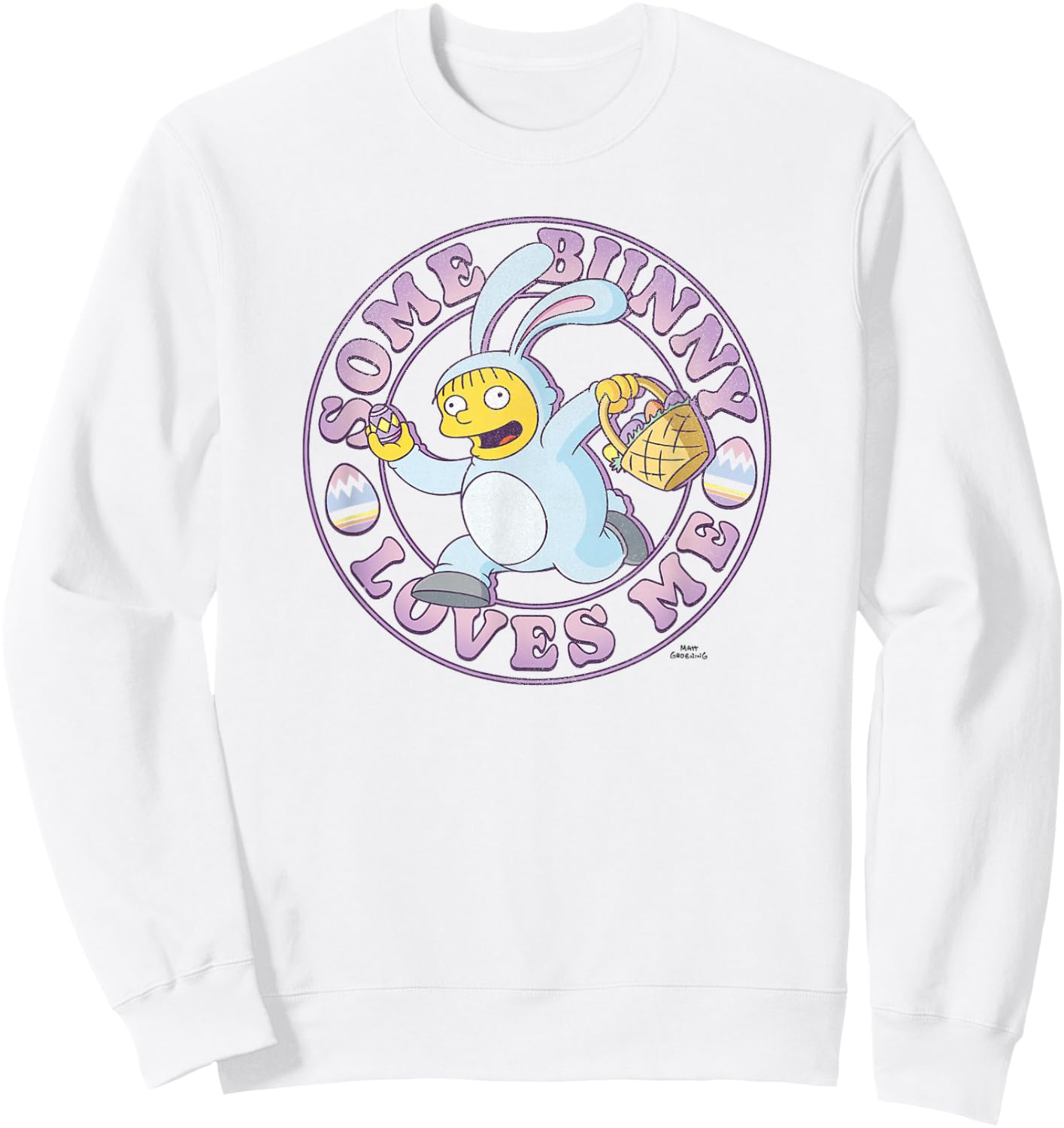 The Simpsons Easter Ralph Wiggum Some Bunny Loves Me Sweatshirt - Sweatshirt | White