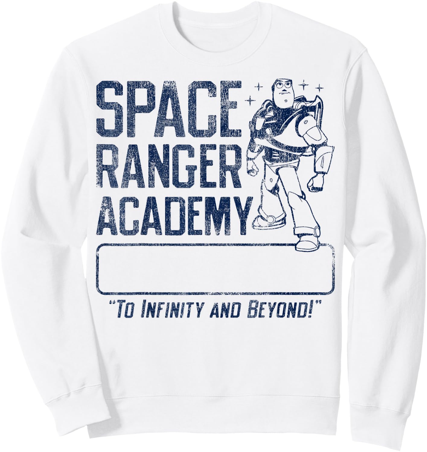 Disney Pixar Toy Story Buzz Lightyear Space Ranger Academy Sweatshirt - Sweatshirt | White
