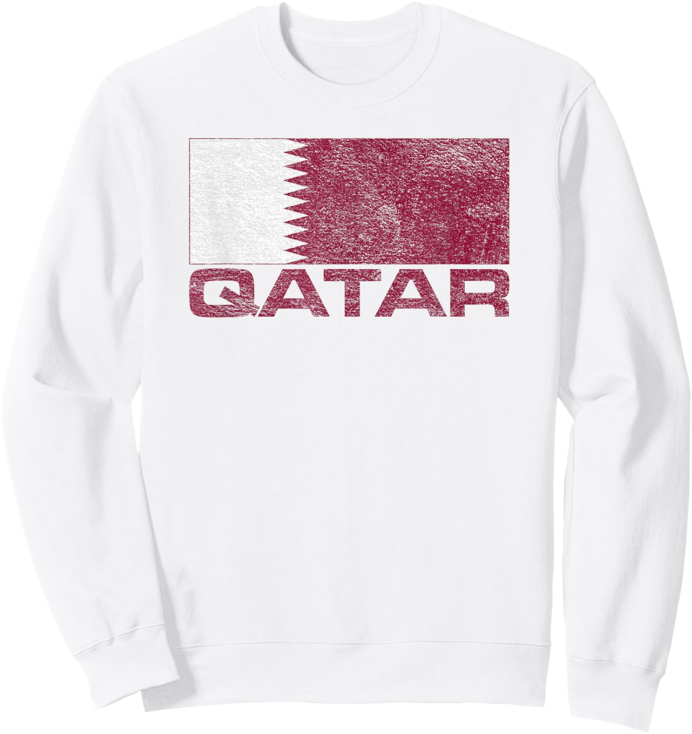 Qatar Flag Doha Qatari Pride Sweatshirt - Sweatshirt | White