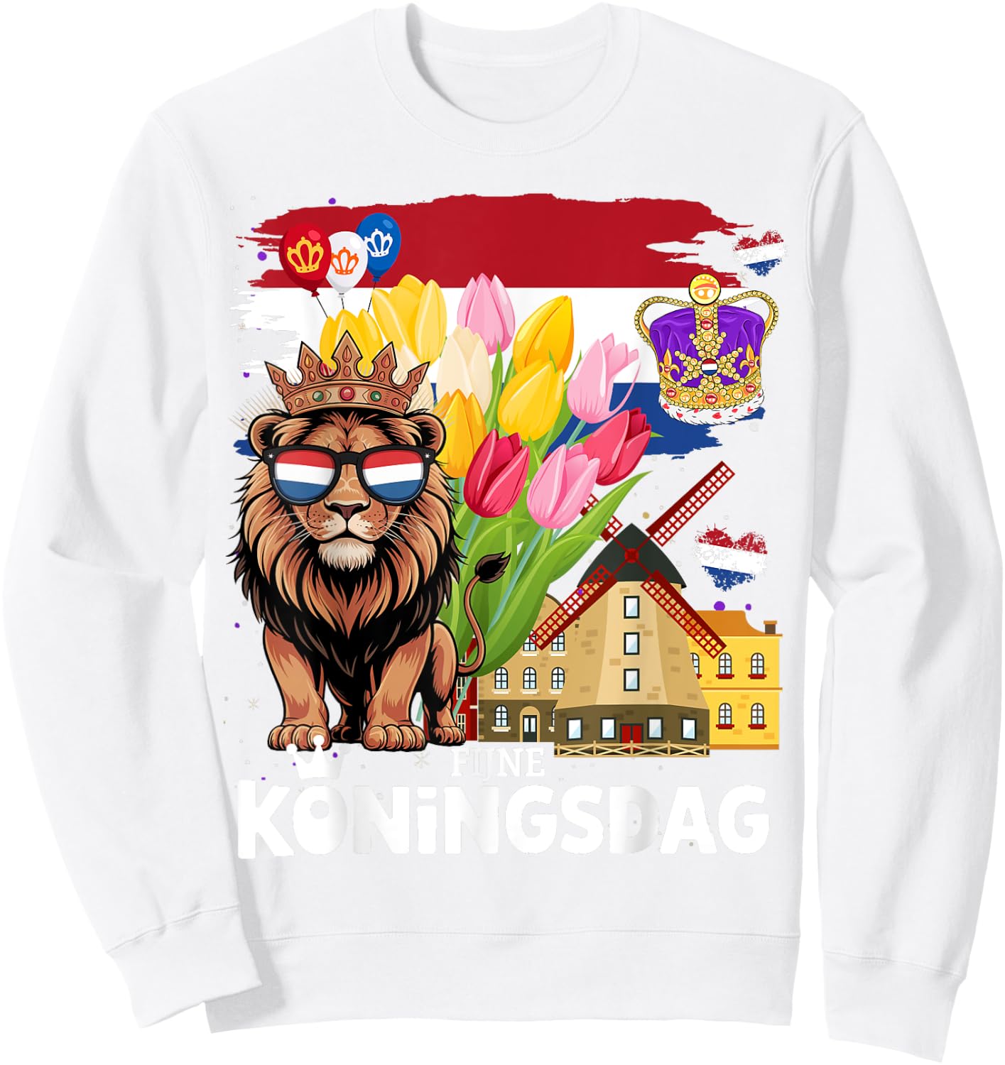 Nederland Flag Outfit Idea For Kids & Koningsdag King’s Day Sweatshirt - Sweatshirt | White