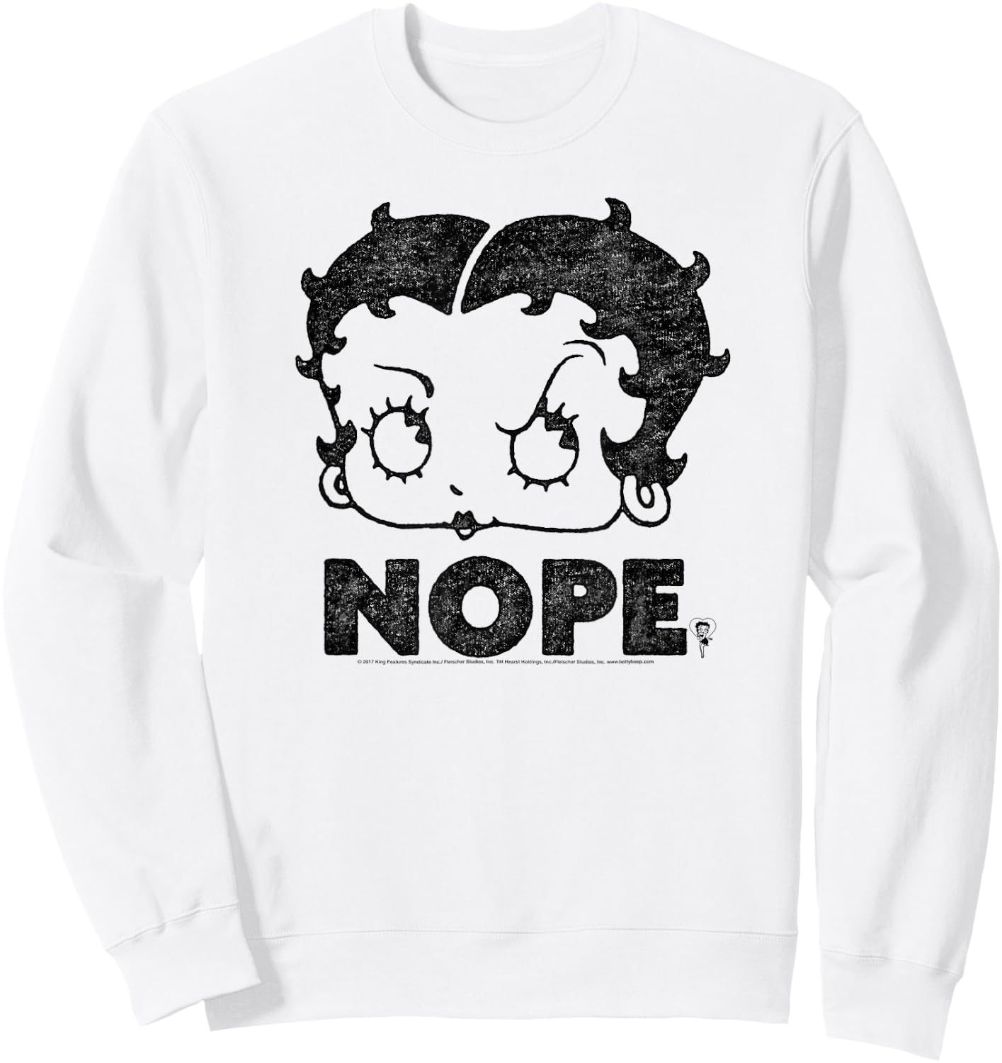 Betty Boop Boop Nope Sweatshirt - Sweatshirt | White