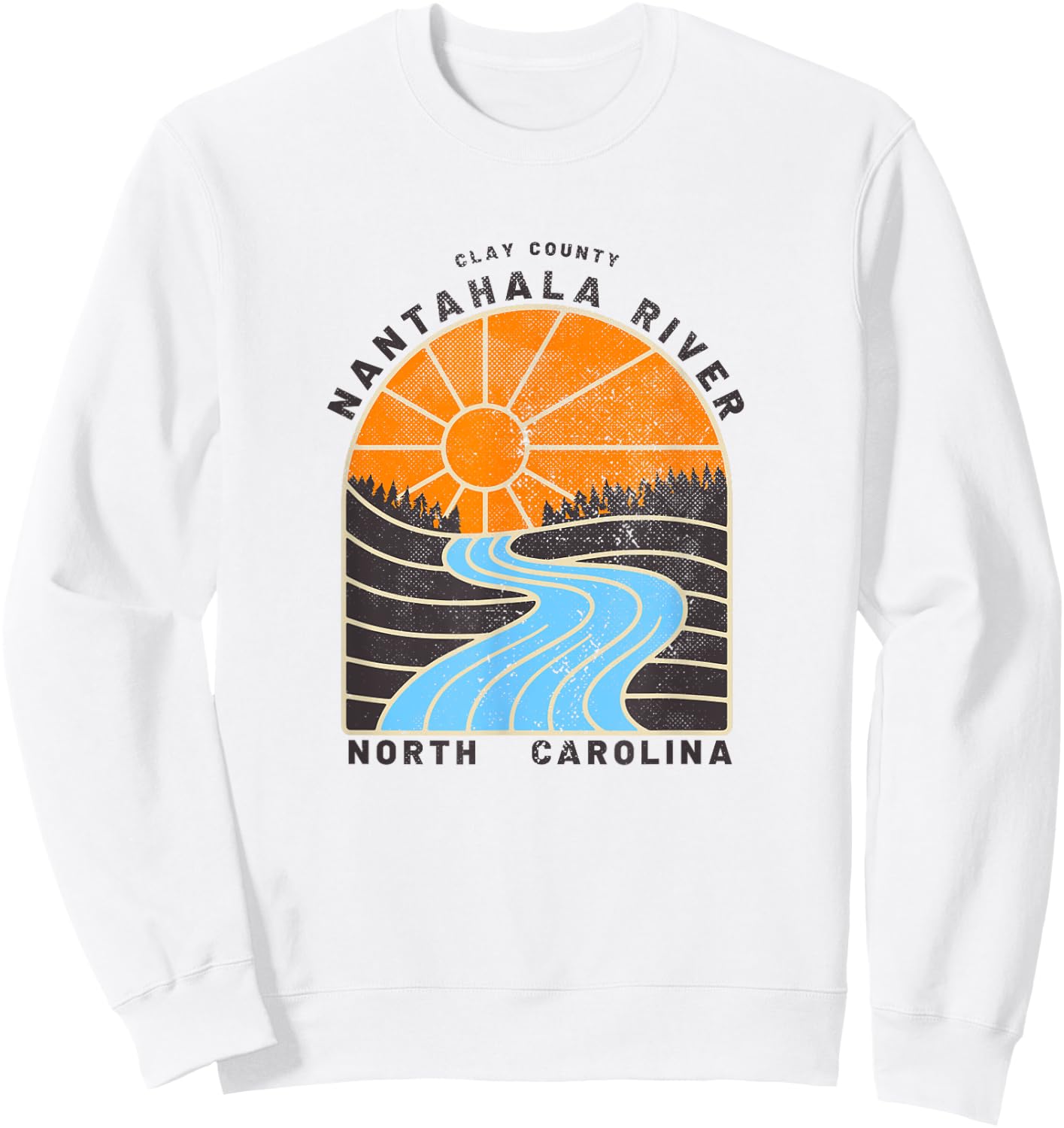 Rivers and Lakes of NC - Nantahala River Sweatshirt - Sweatshirt | White