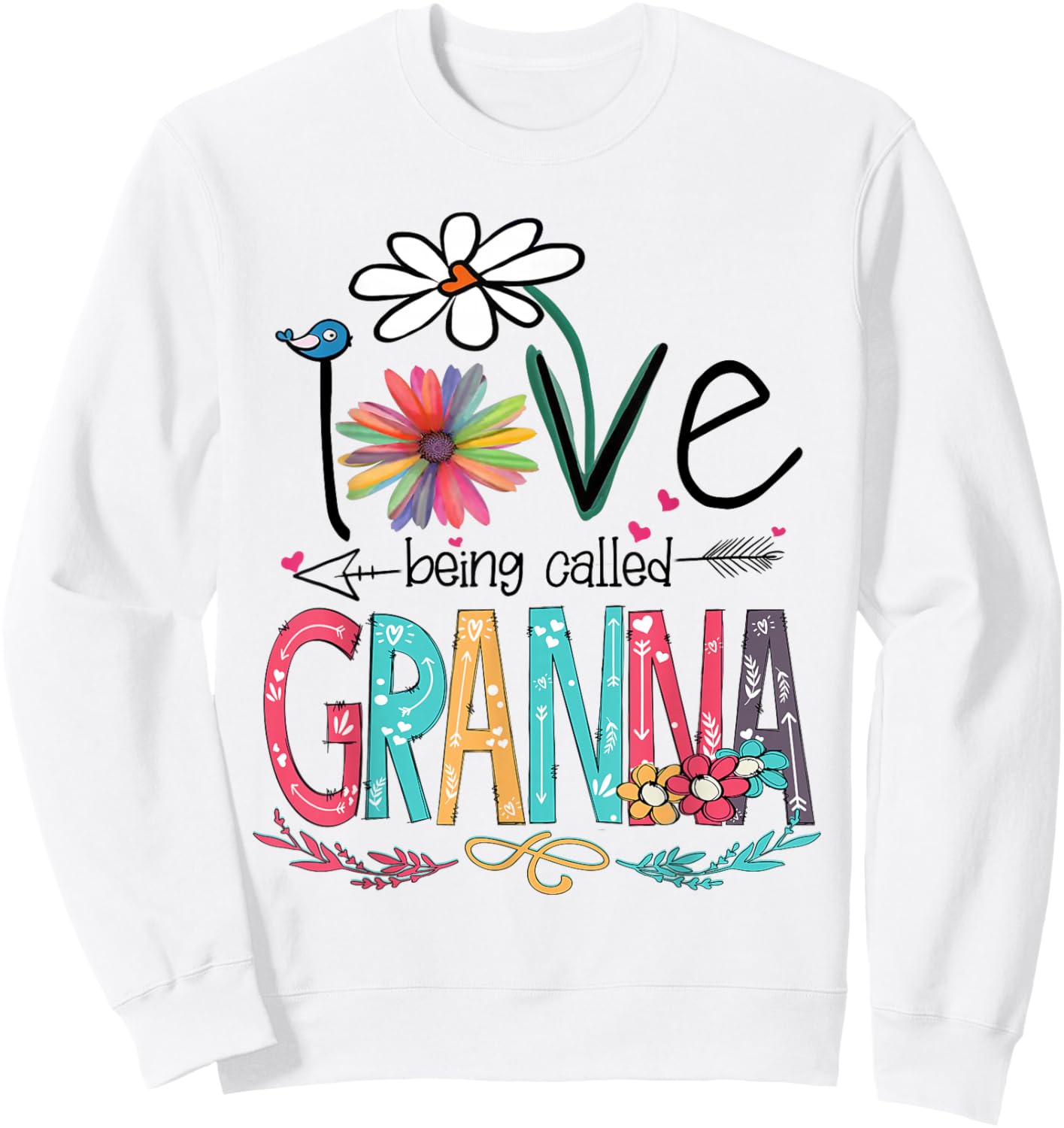 I Love Being Called Granna Sunflower Shirt Sweatshirt - Sweatshirt | White